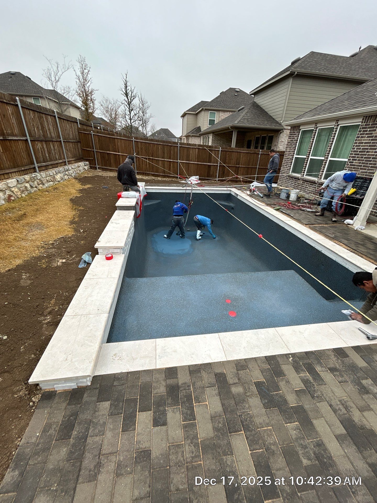 Geometric Pool with Pavers by Pinnacle Pools and Spas - DFW