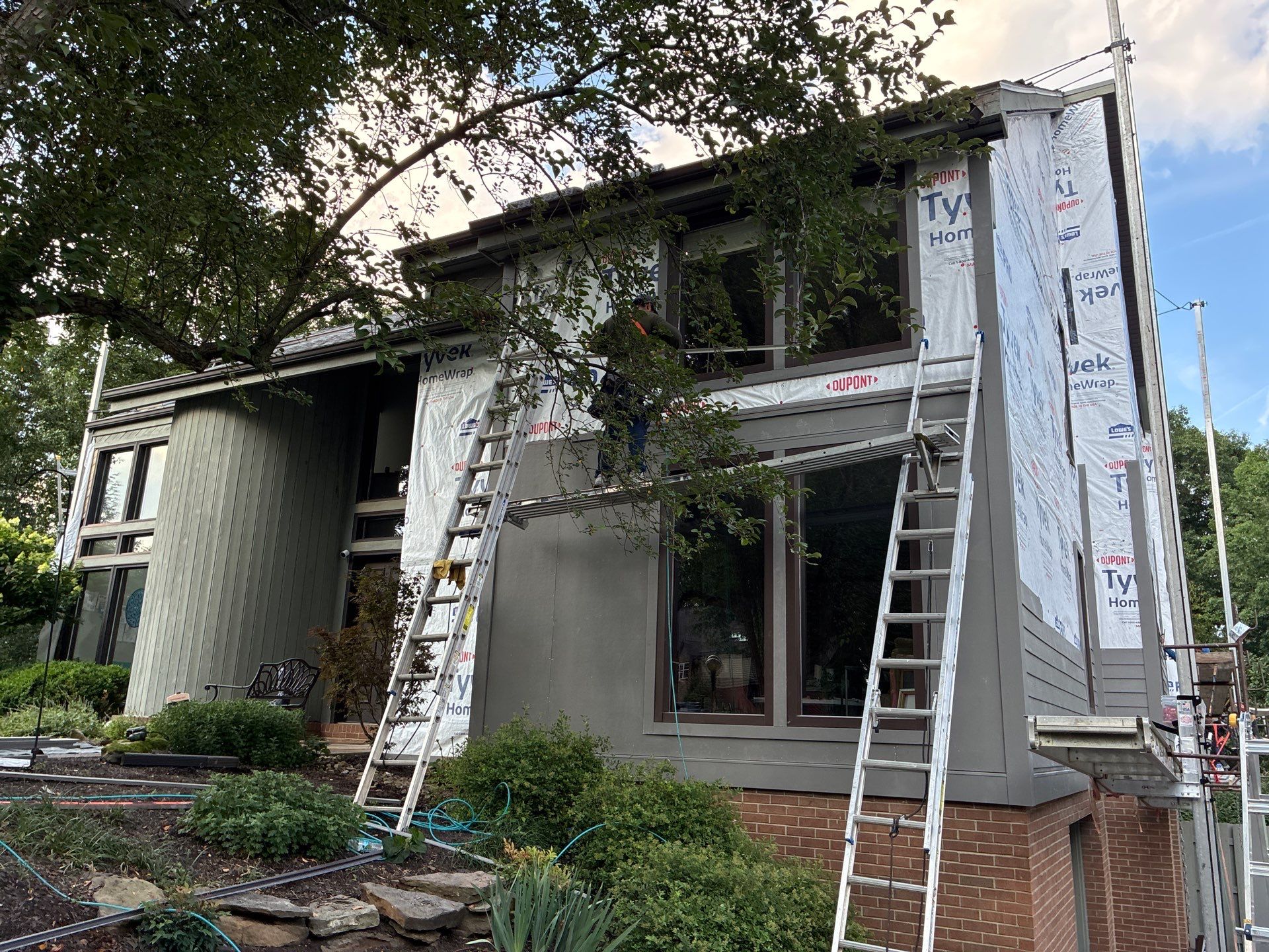 James Hardie Lap & Board and Batten in Aged Pewter at Allison Park by Ideal Siding Pittsburgh