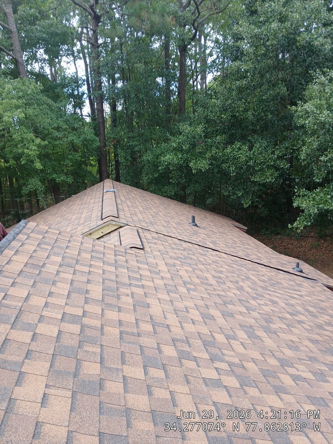 Hand-Nailed FORTIFIED Roof Replacement in Wilmington, NC with CertainTeed Landmark PRO Burnt Sienna by RGR Construction and Roofing, LLC