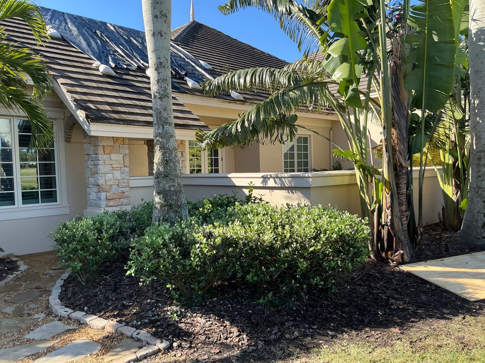 Almond Half-Round Gutters in Lakewood Ranch FL by Gutter Professors