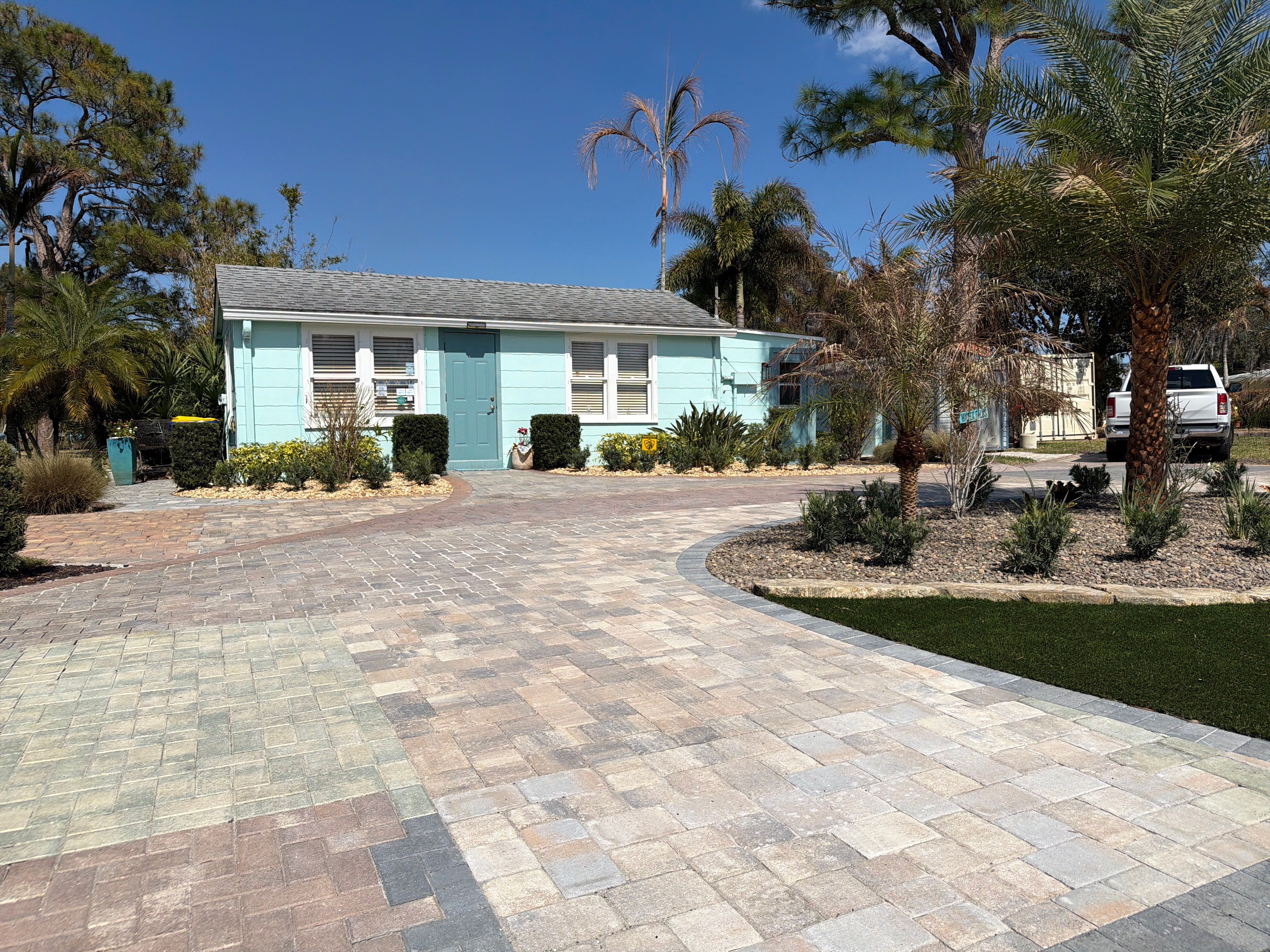 Alpha Zeta Office Front Landscape & Paver Renovation by Alpha Zeta Enterprises Inc