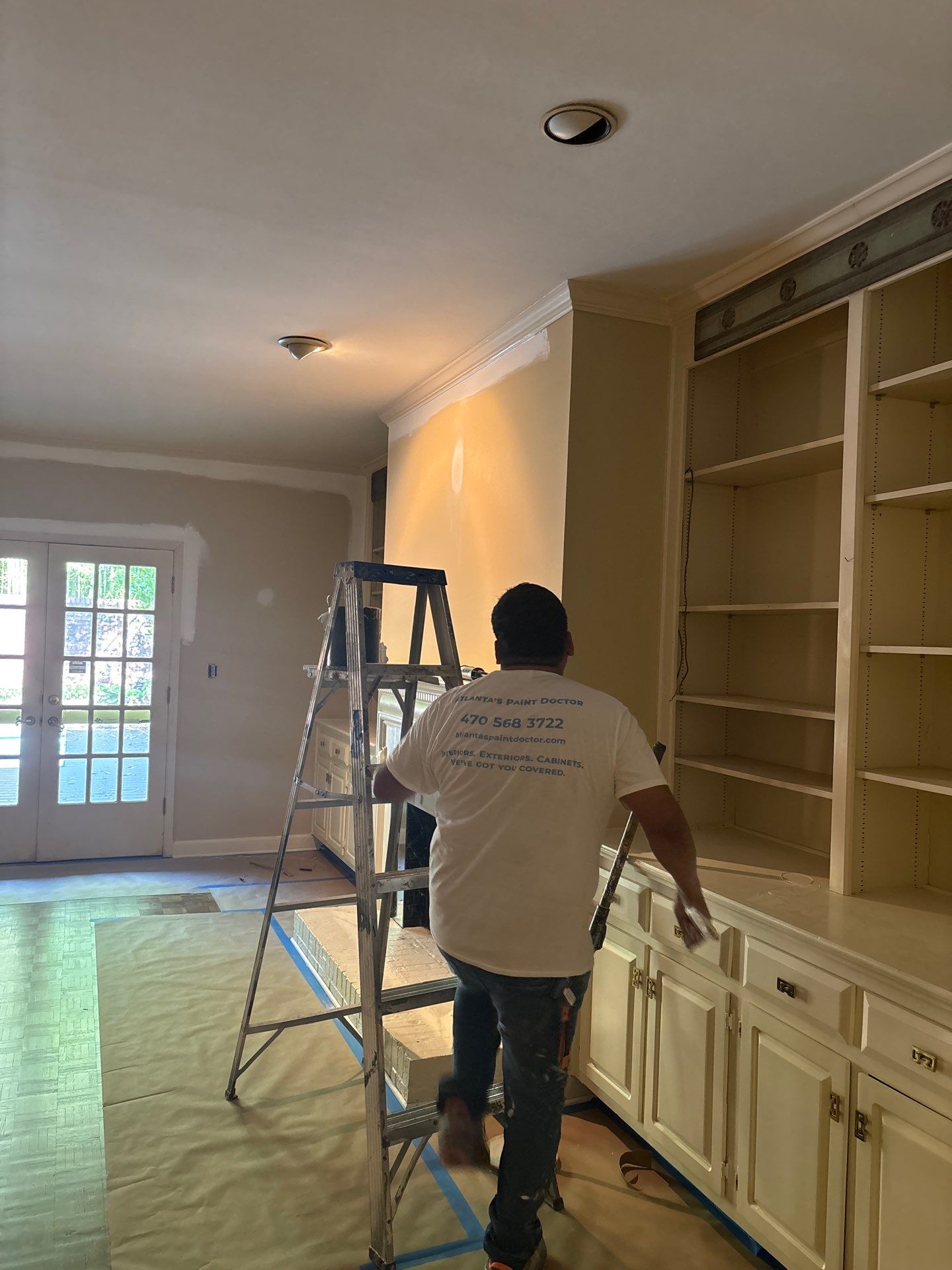 From Outdated to Elegant: A Timeless White Transformation by Atlanta's Paint Doctor