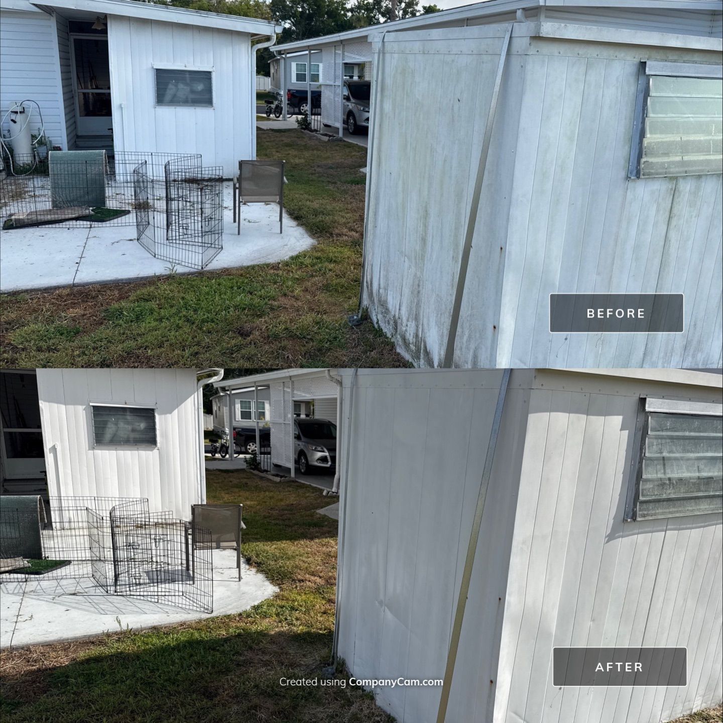 Mobile Home Soft Wash & TPO Roof Cleaning in Leisure Lake Mobile Home Park – Palmetto, FL by Sunshine AquaWash