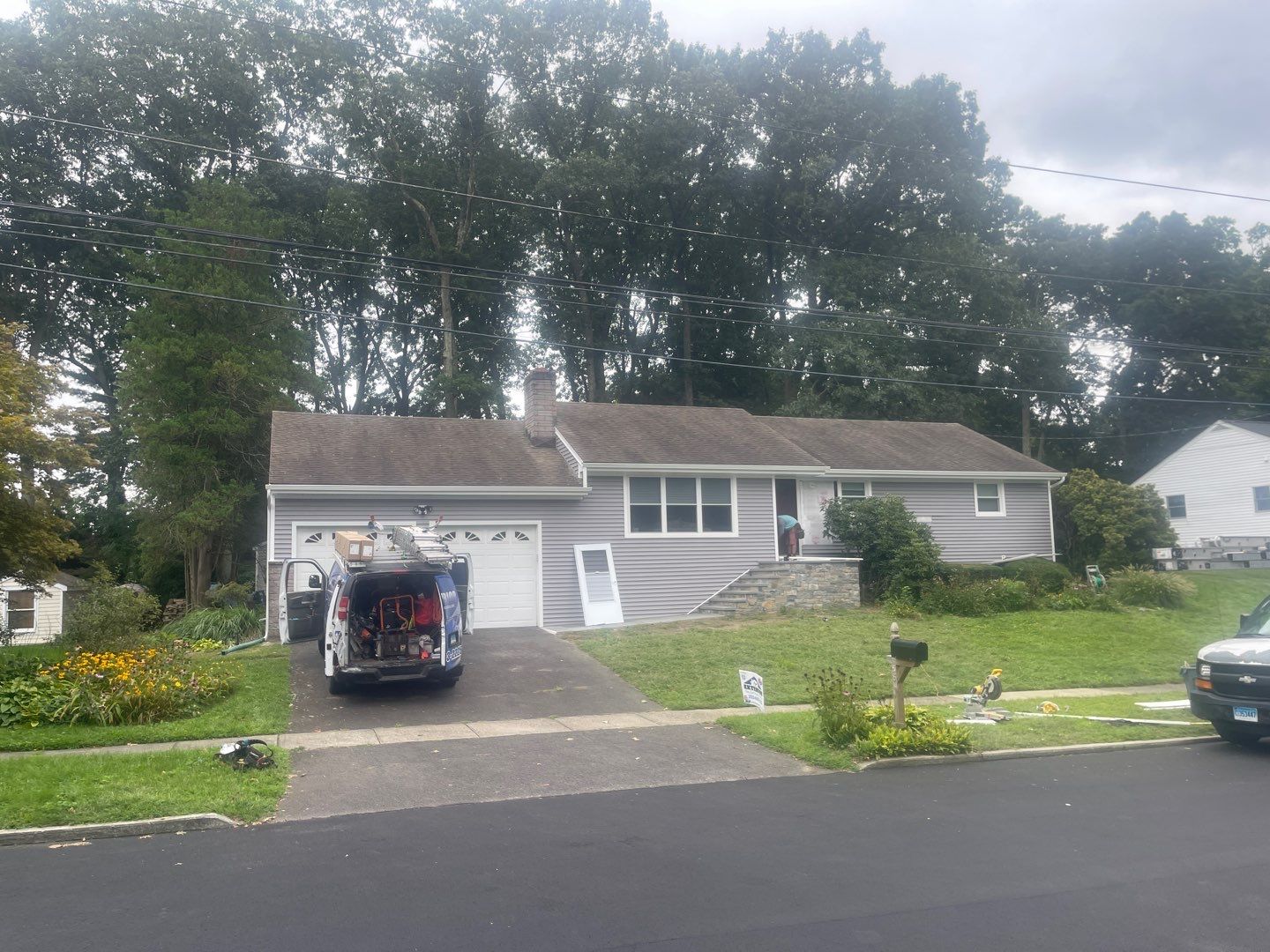 Siding Installation using CertainTeed Monogram Vinyl Siding - D4 - Granite Gray by A Plus Exterior