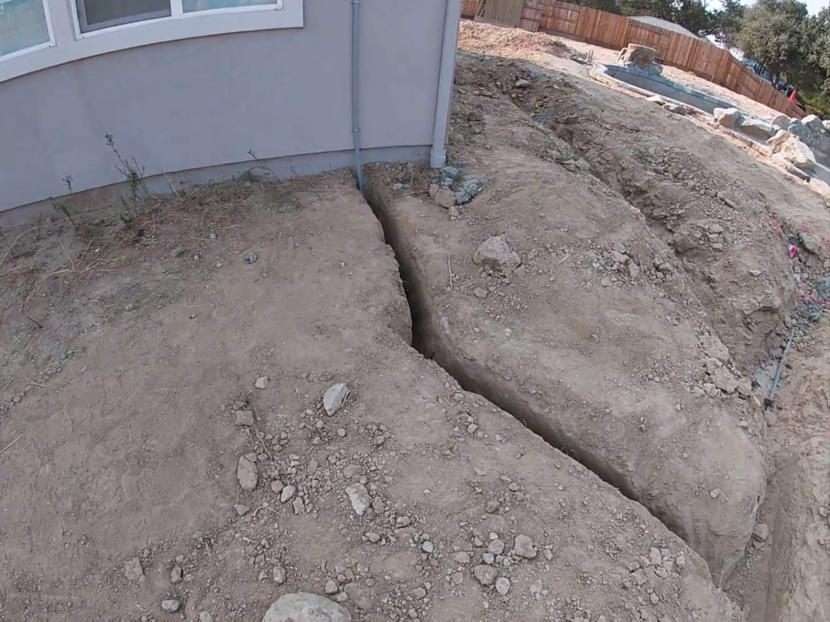 Backyard renovation by Peach Electric Inc