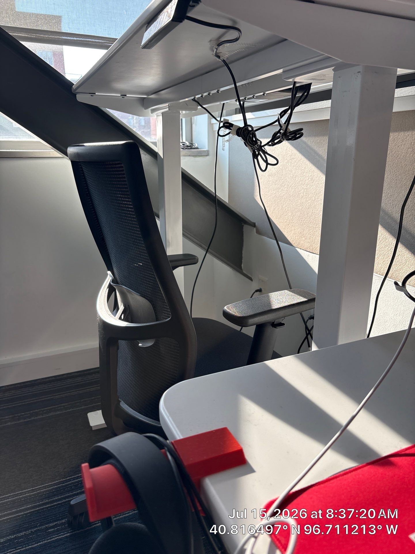 Ergonomic Workspace and Standing Desk Installation in Lincoln by CompanyCam Sales Demo
