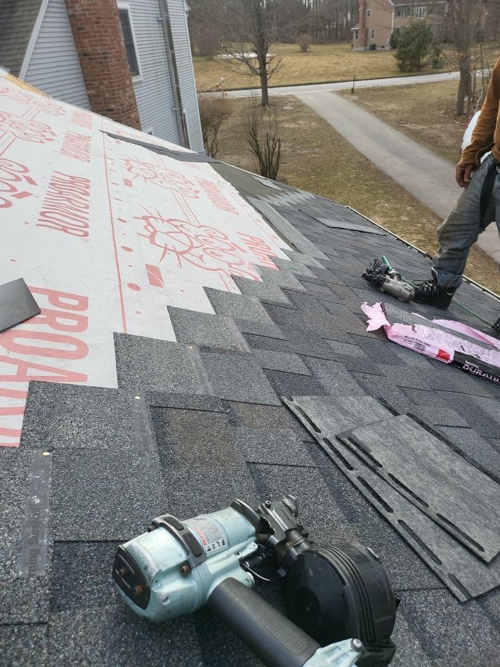 Residential Roofing Installation using Owens Corning TruDefinition Williamsburg slate by A Plus Exterior