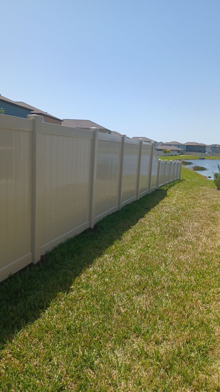 Sun City 6 ft. Tall Tan Vinyl Privacy Fence by Asap fence and gates, LLC