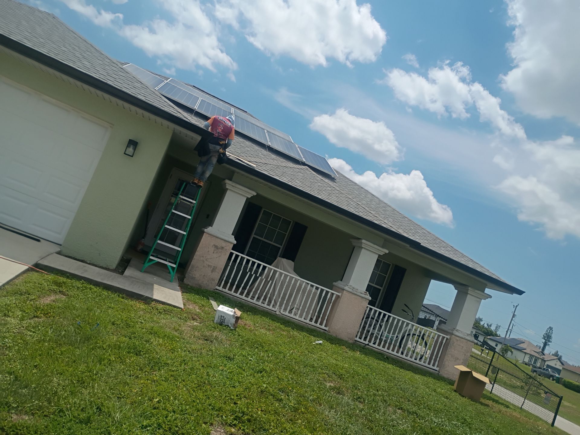 Black Seamless Gutters using K-Style Seamless Gutters in Cape Coral FL by Gutter Professors