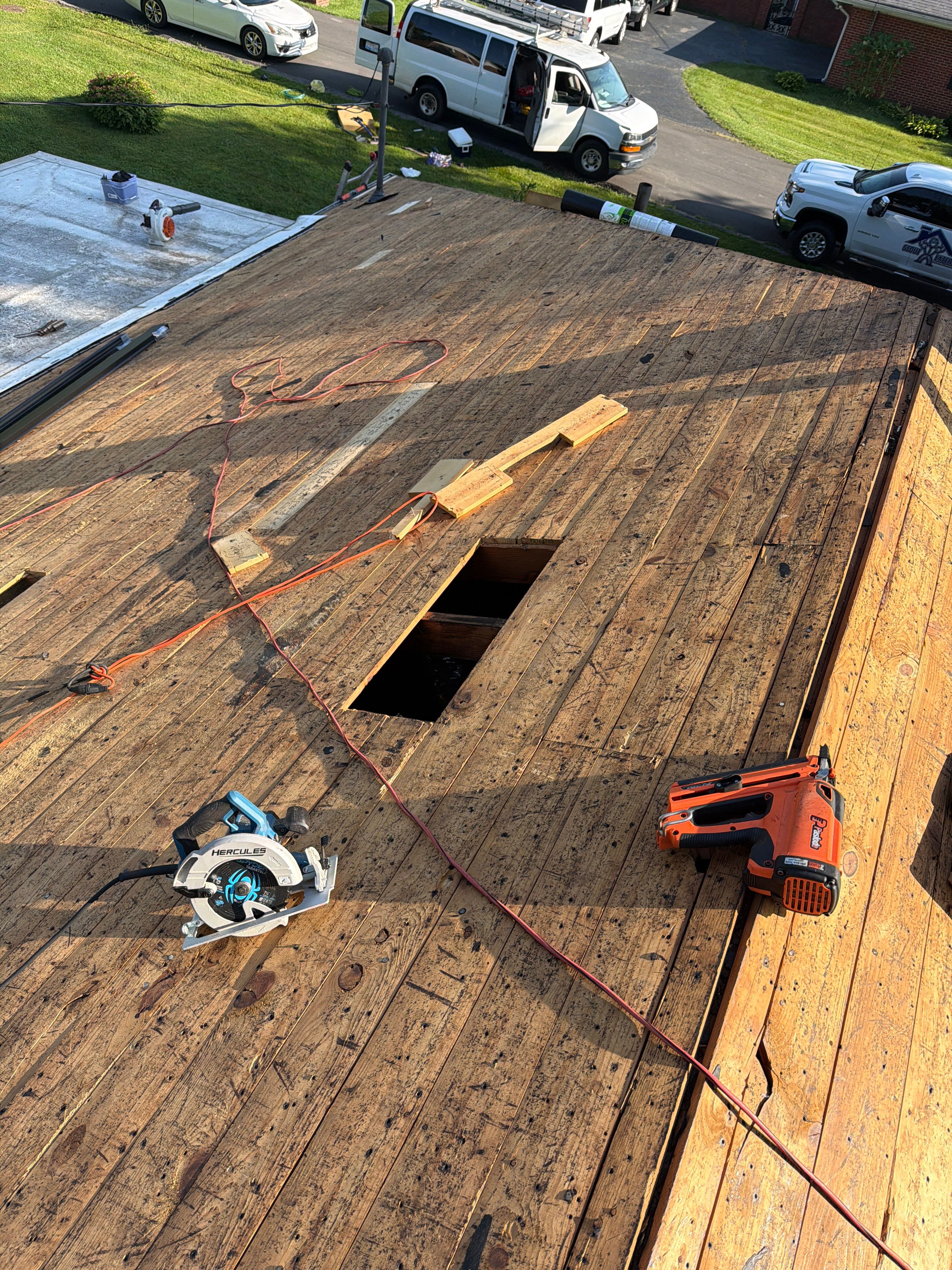 Full Shingle Roof Installation and Structural Decking Repair in Danville by Stout Exteriors