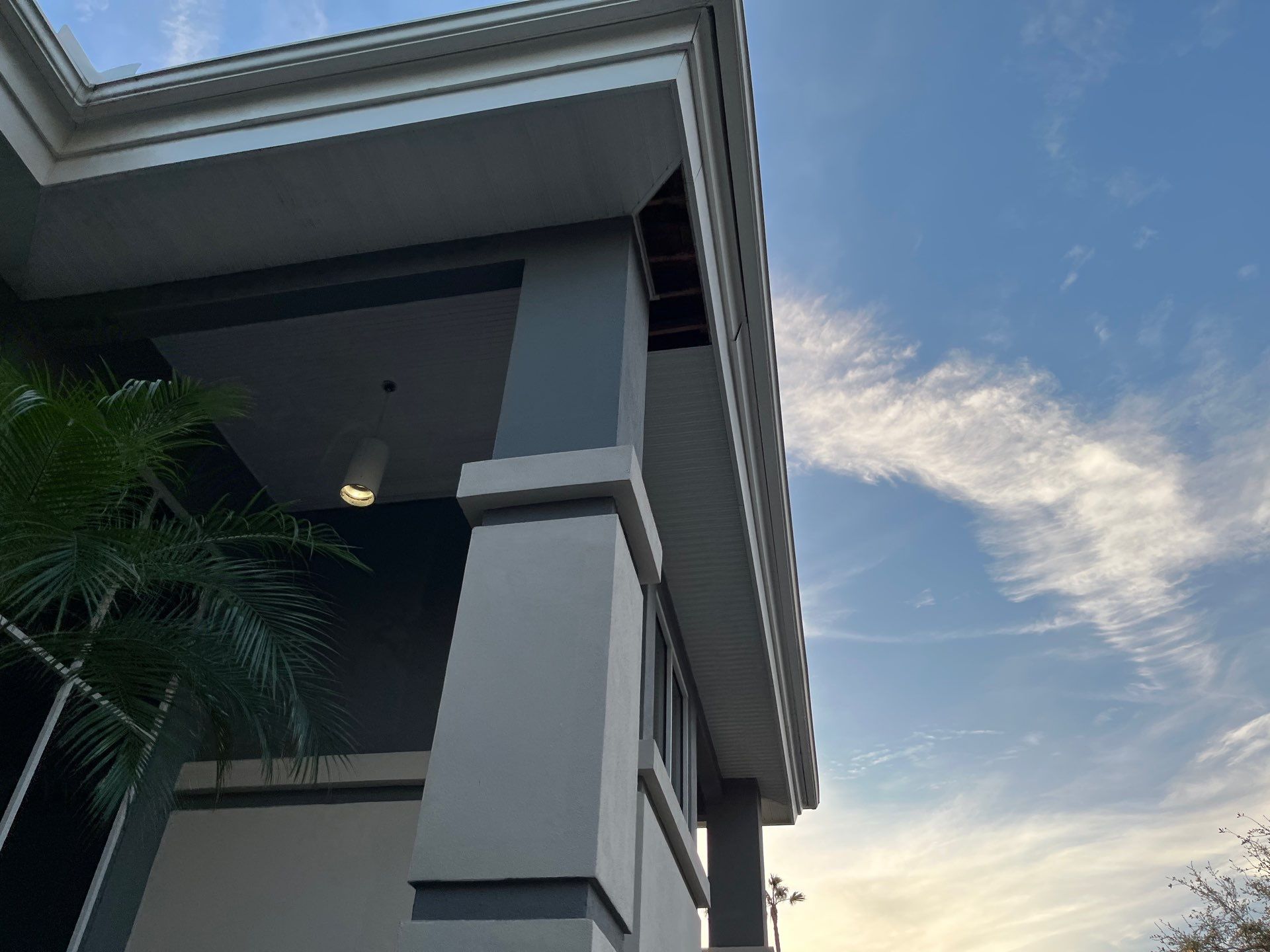 White Soffit and Fascia Replacement in Sarasota FL by Gutter Professors
