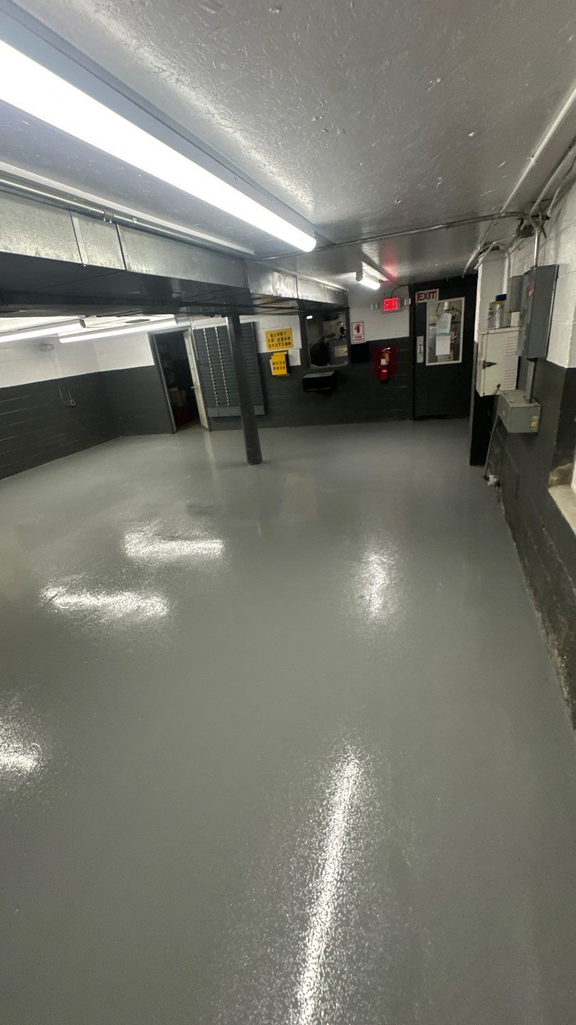 Industrial Grey Grit Project in Mars by Floors in a Day, Inc