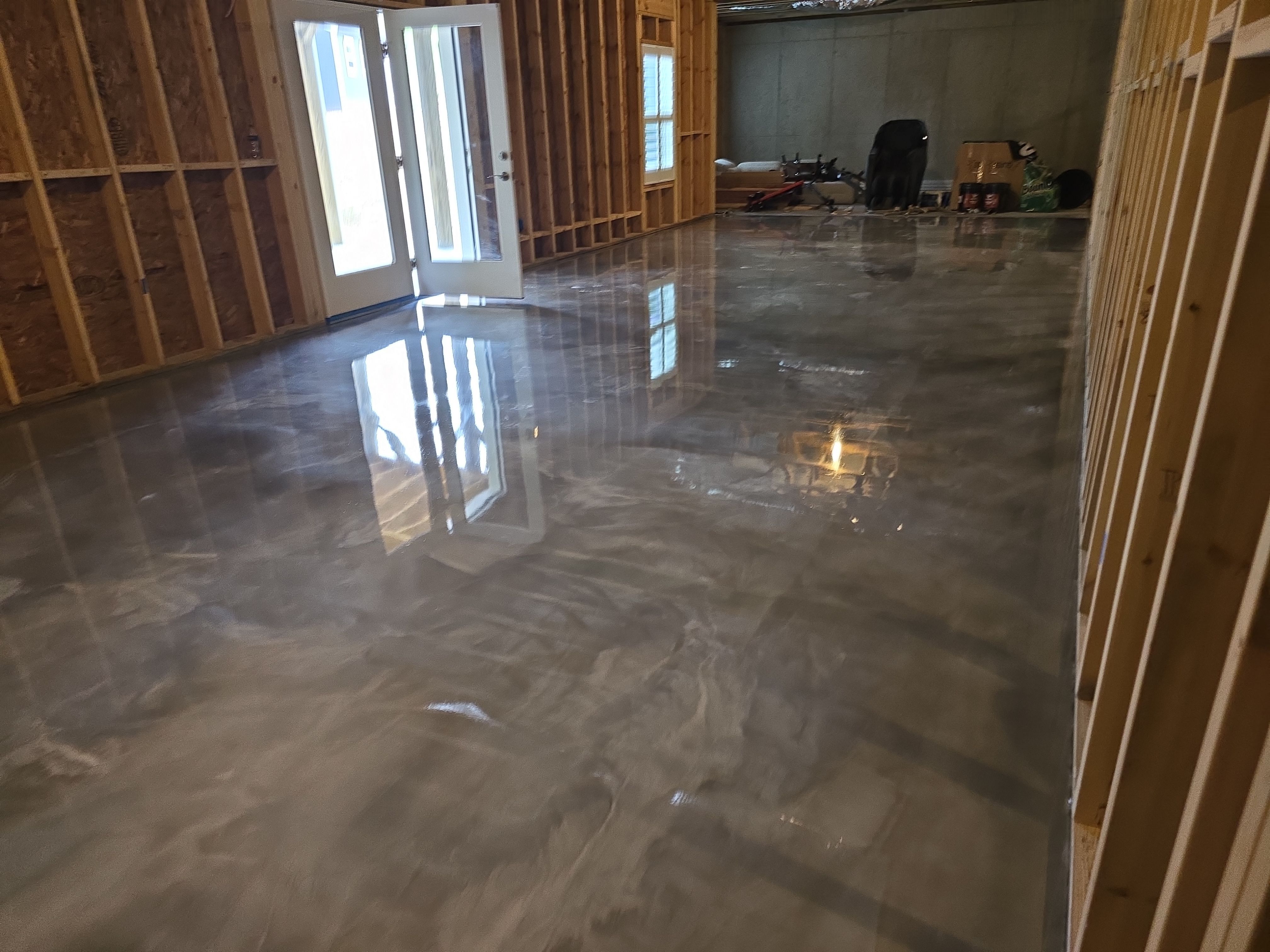 Epic Metallic + Garage and Basement Flake by Elite Floor Solutions