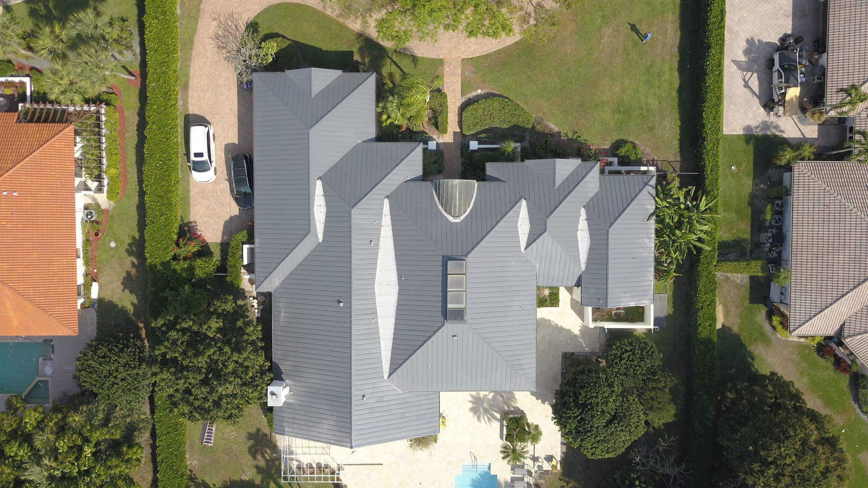 Residential Roofing Installation using 1" Nail strip metal roof by BLUES BROTHERS ROOFING