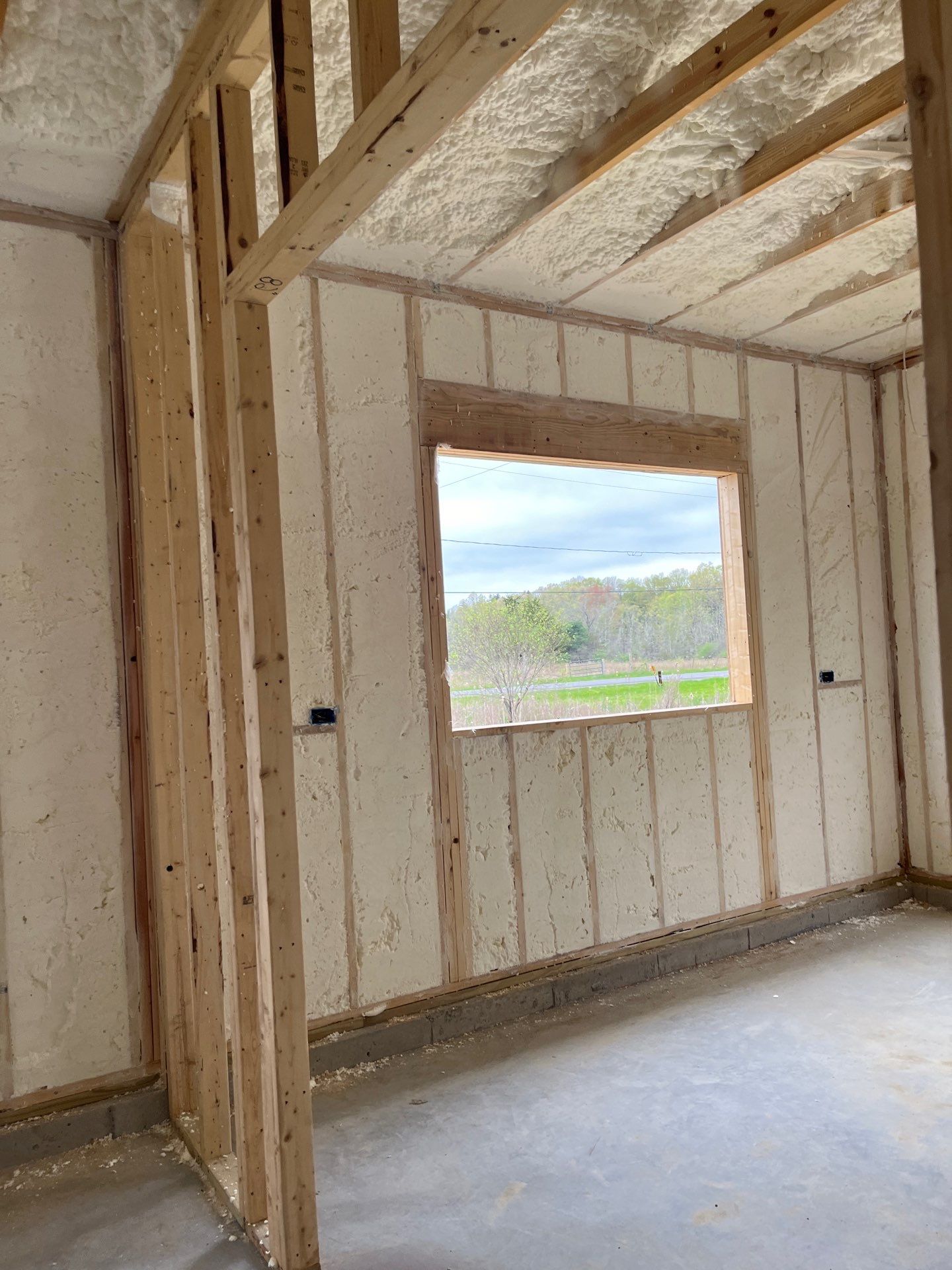 New Construction using open cell spray foam by NYS Foam & Energy