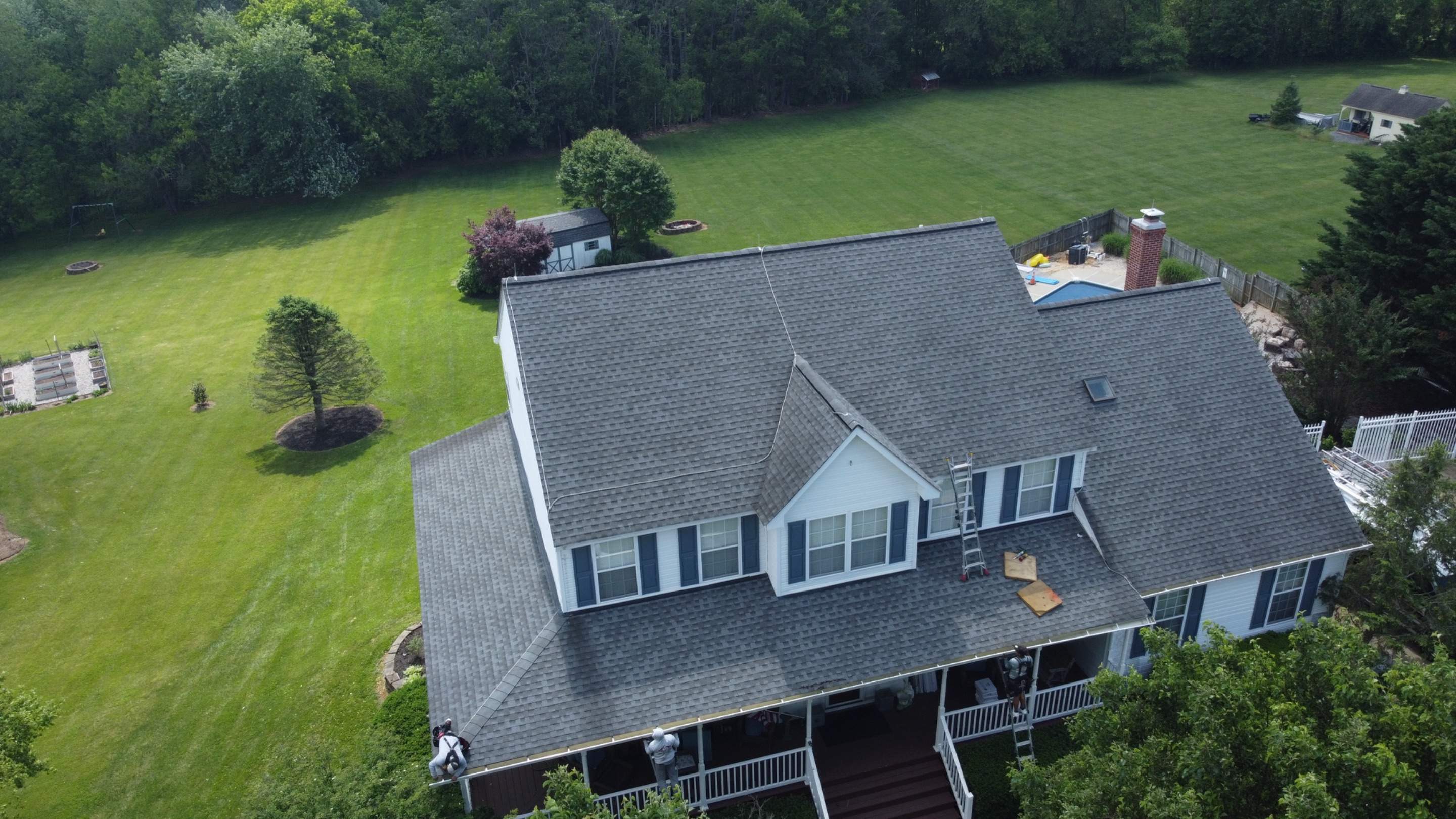 Gutter Installation using 6" Seamless Gutters by Matter Roofing & Construction