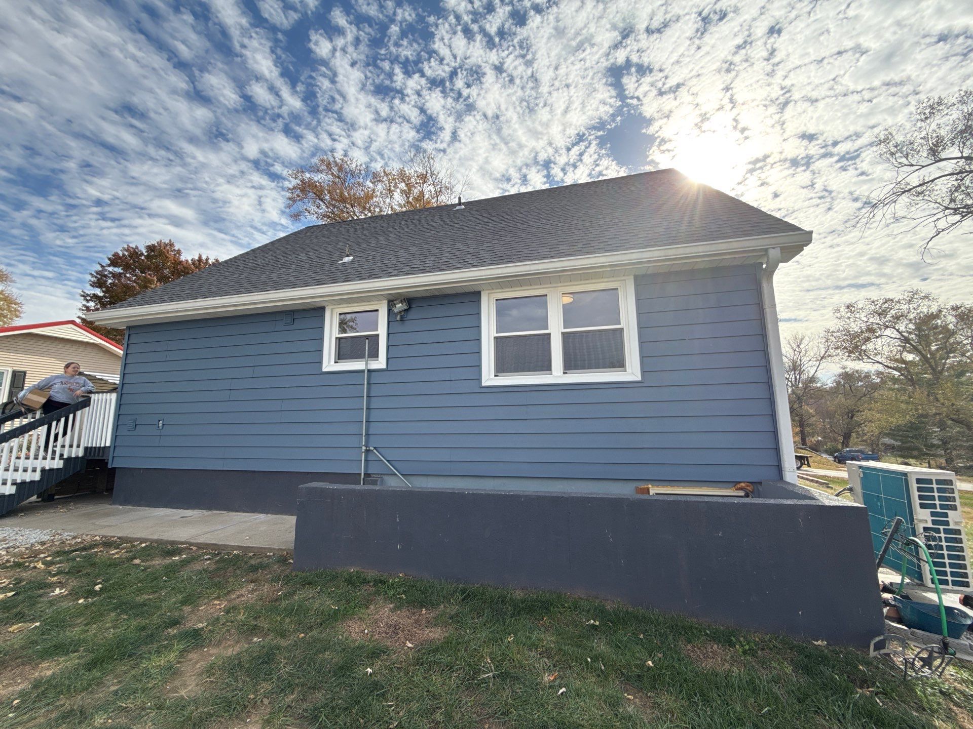 Out with the Old , in with the Blue  by EEC  Windows, Siding & Roofing 