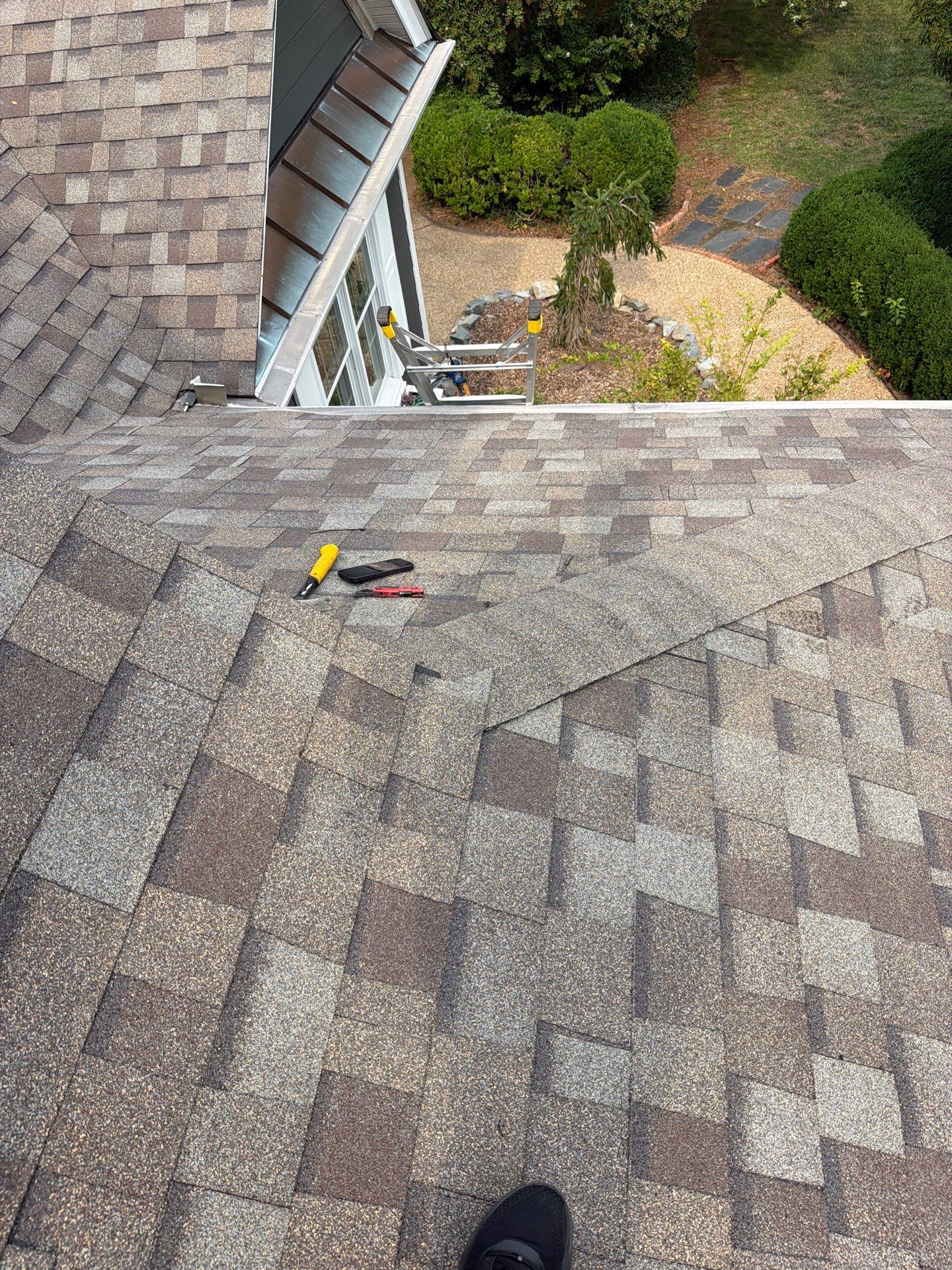 Roof Replacement and White Gutter Installation in Gloucester by Cade Construction