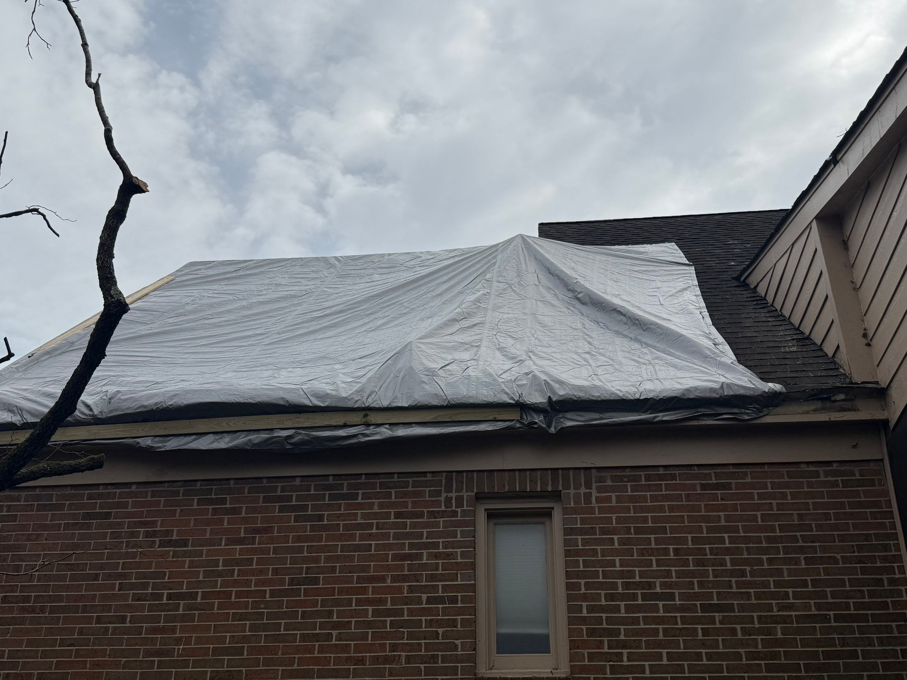 Roof Tree Damage- Repair Roof Framing and Replace Shingle Roof System In Belle Meade  by Roofworx 