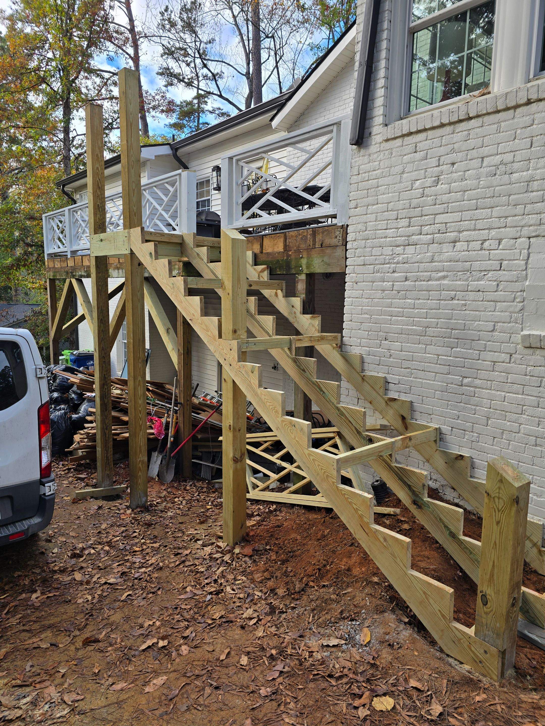 Custom Railings, Deck Support Installation, and Professional Deck Painting by Billy Weatherspoon Contractor