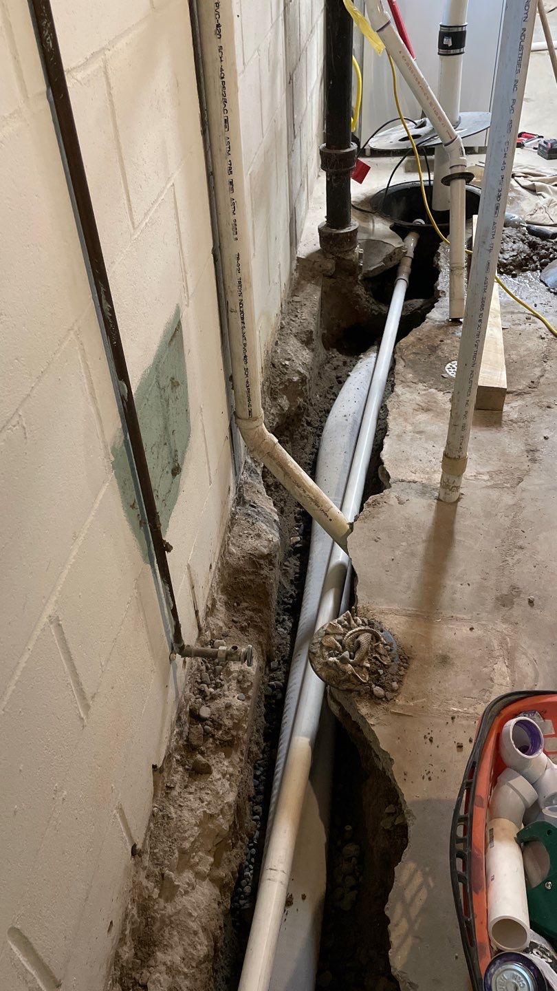 Tying Into an Existing Drain Tile System for Alec by Waterproofing Northeast