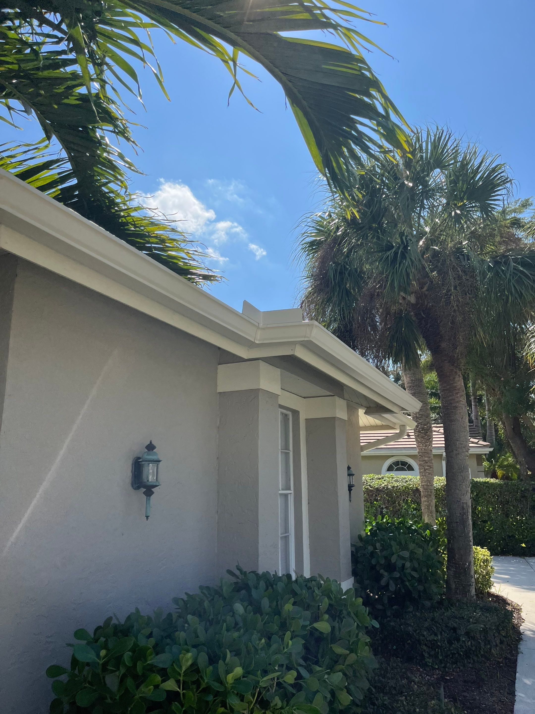 White 6-inch K-Style Gutters in Sarasota FL by Gutter Professor by Gutter Professors