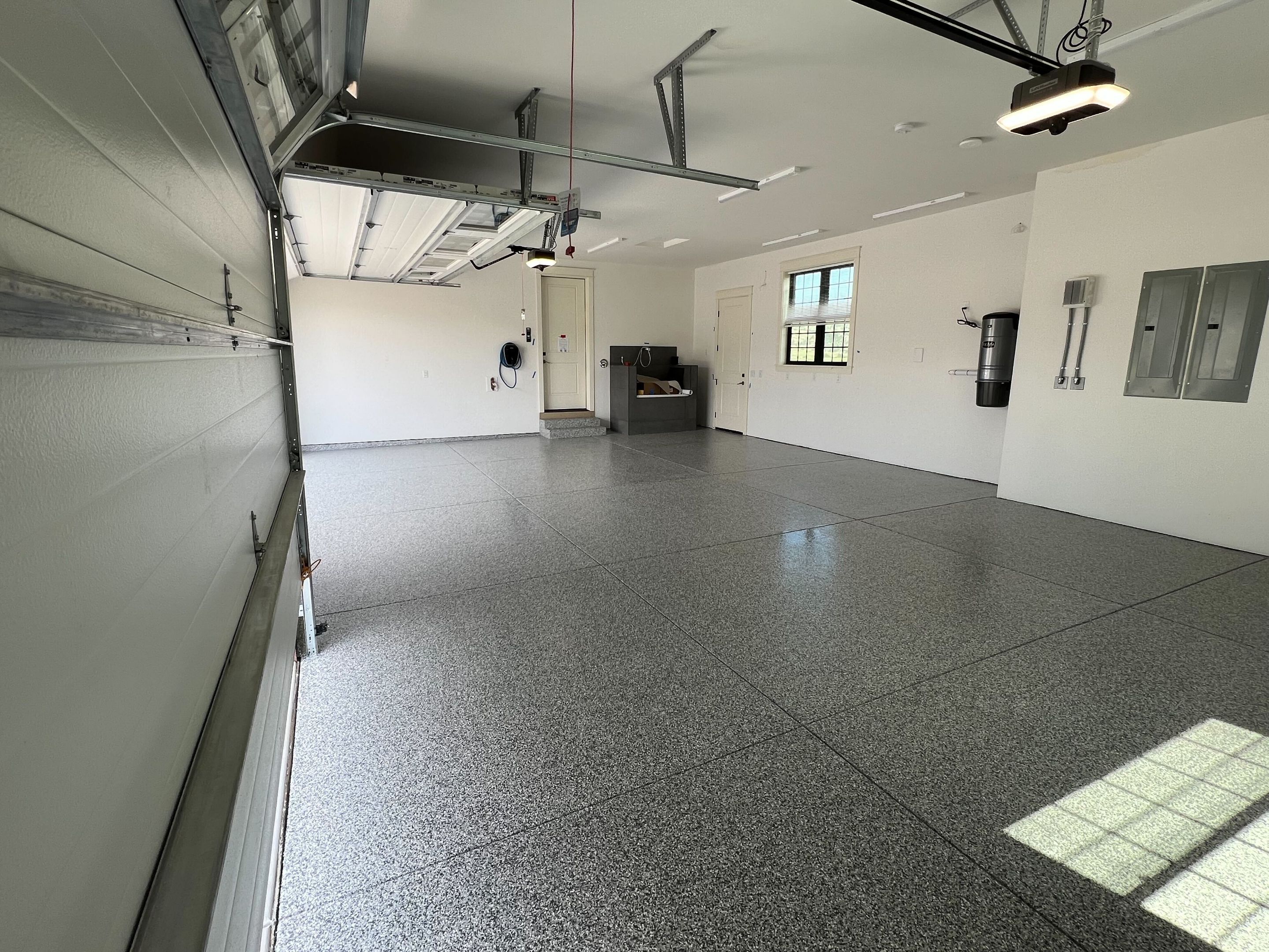 Garage Transformation using Slate Stone by Croc Coatings, LLC
