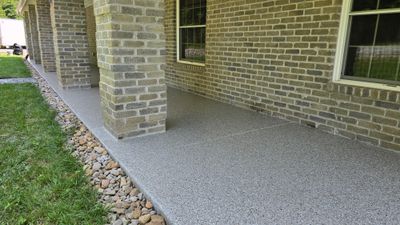 Back Patio using Creekbed