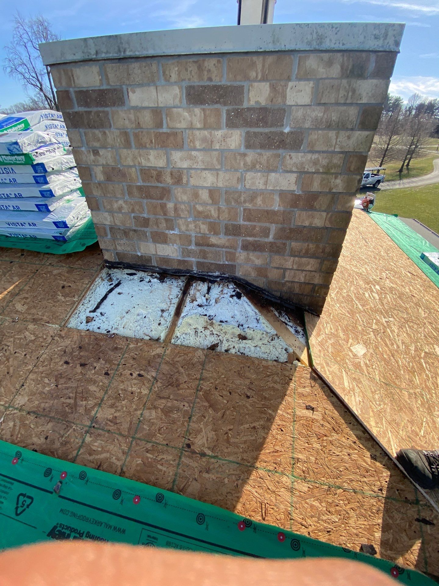 Residential Roofing Installation using Malarkey Vista AR Shingles (Weathered Wood Plus) by Koontz Construction