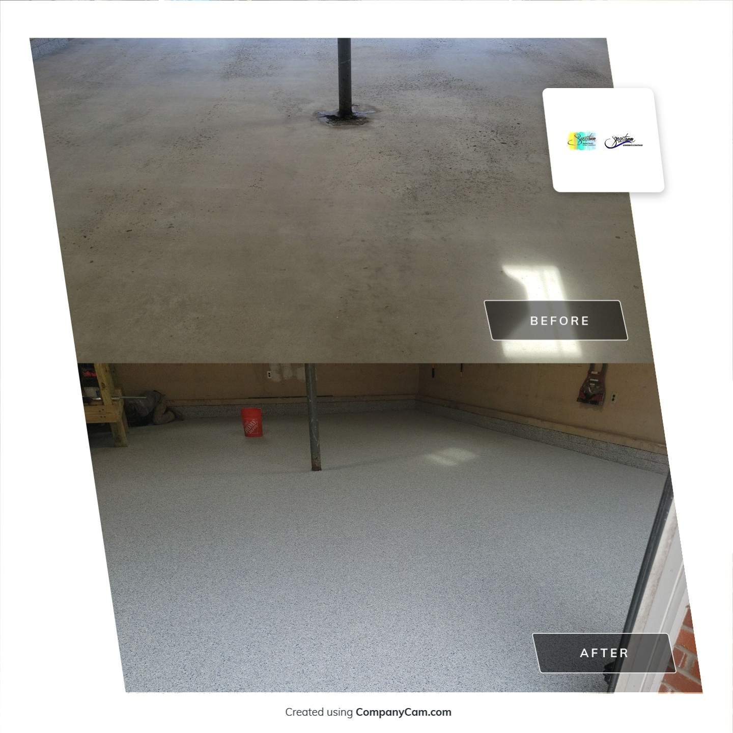 Garage Floor Coated by Spectrum Painting, LLC