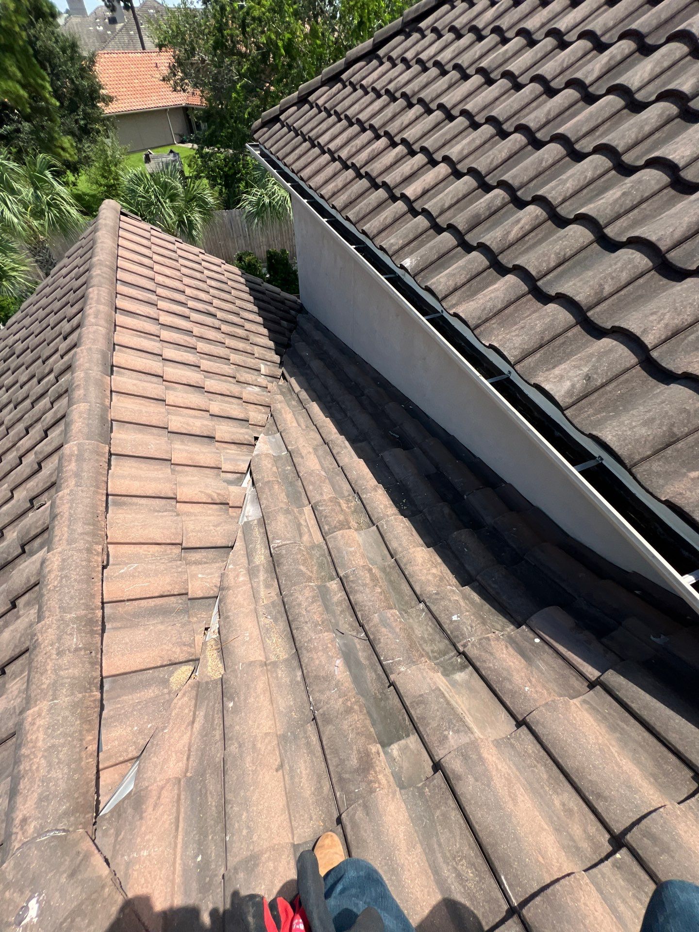 Residential Roofing Repair using tile by Roof Repair Company