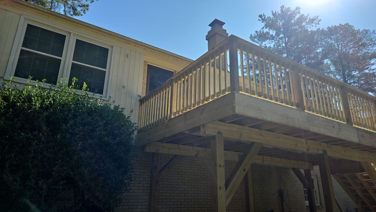 Split Rail Trail - Deck Installation  by Pillar and Pine
