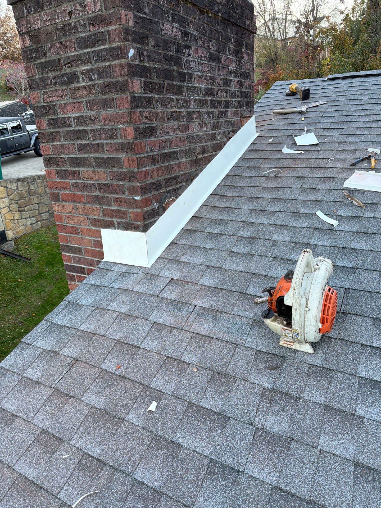Residential Roofing Installation using GAF Timberline HDZ Oyster Grey by Rainstoppers Roofing