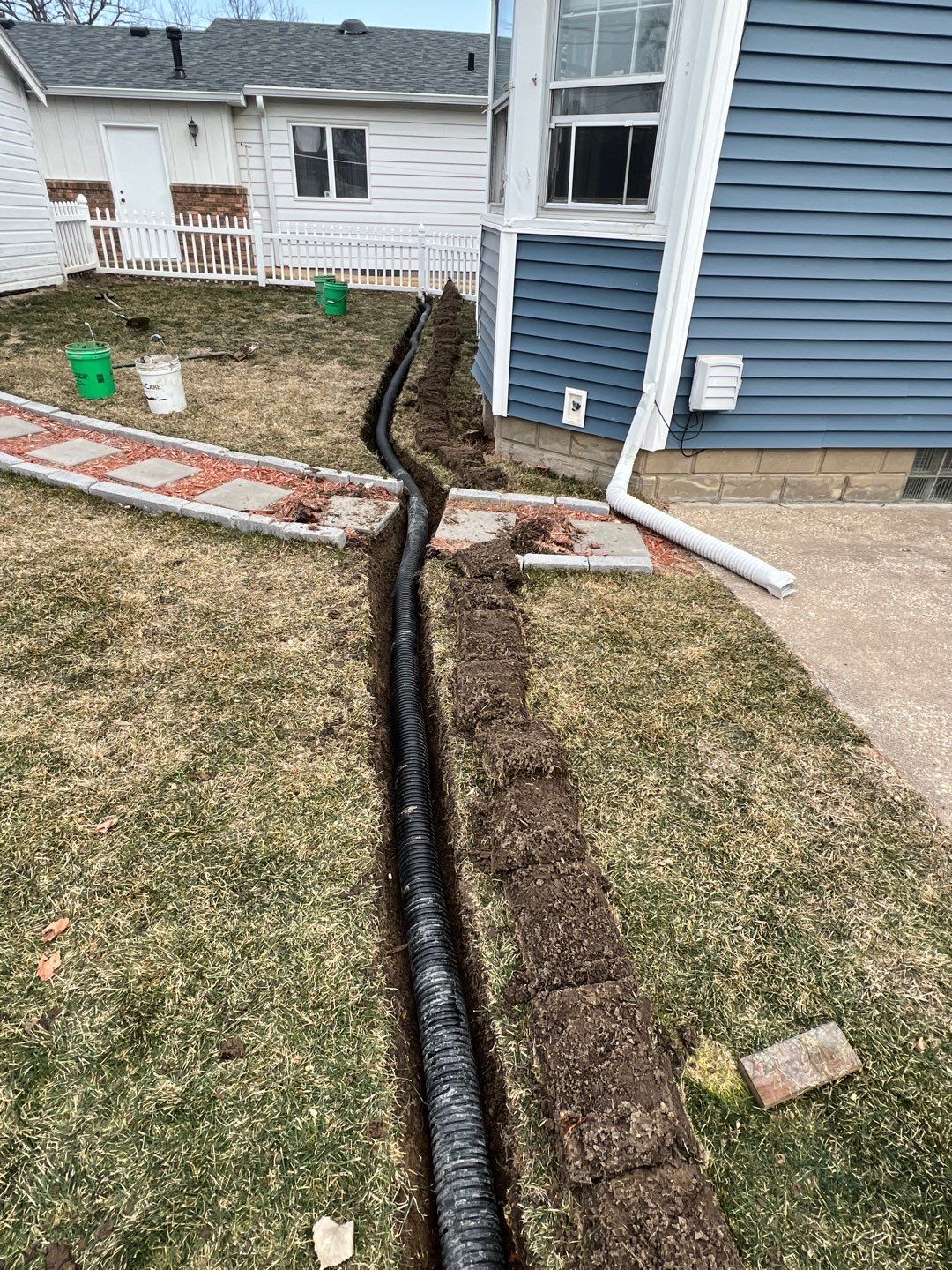 Bowing Wall using Fortress Invisibeams  by ACE Waterproofing & Basement Solutions