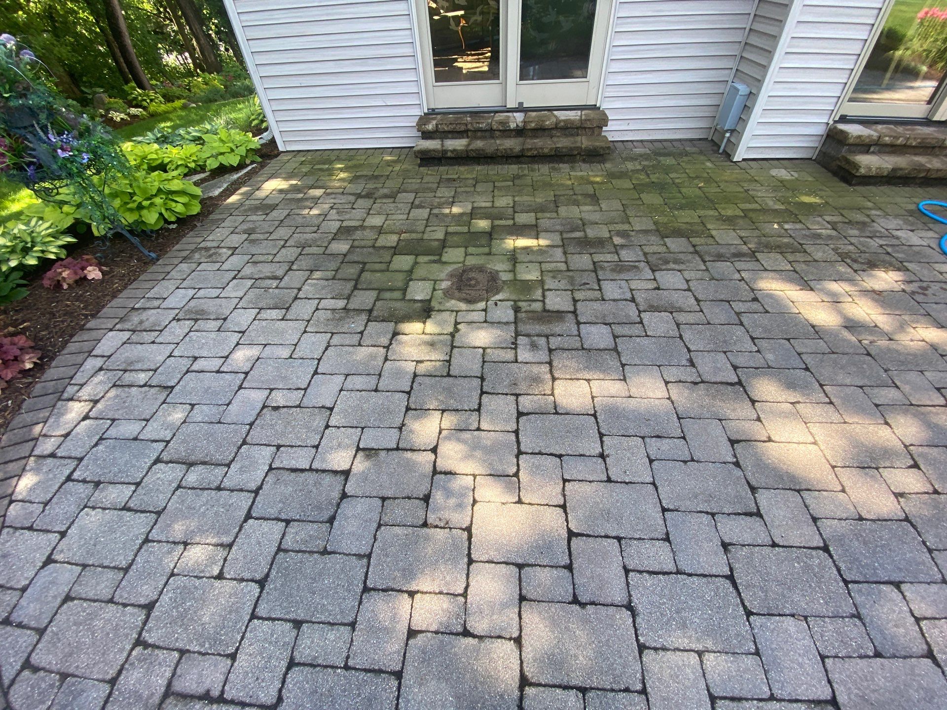 Patio and stepper cleaning by Shulla Exterior Cleaning
