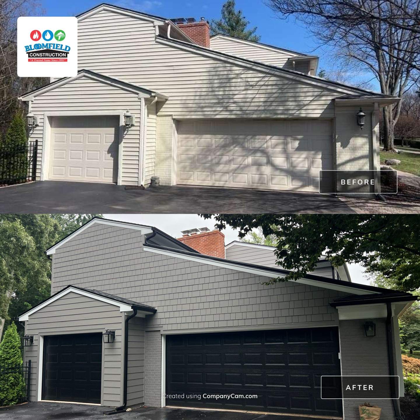 James Hardie Siding & CertainTeed Roof Replacement by Bloomfield Construction & Restoration