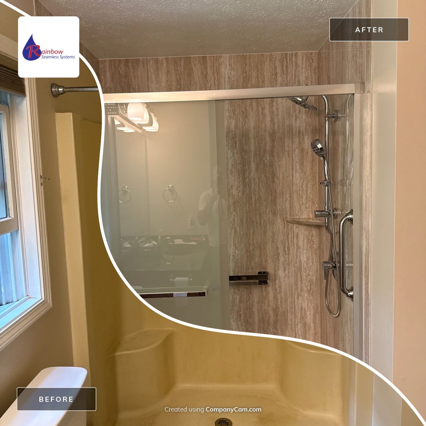 Jacuzzi Bath and Shower Remodel in Alanson, Michigan by Rainbow Seamless Systems