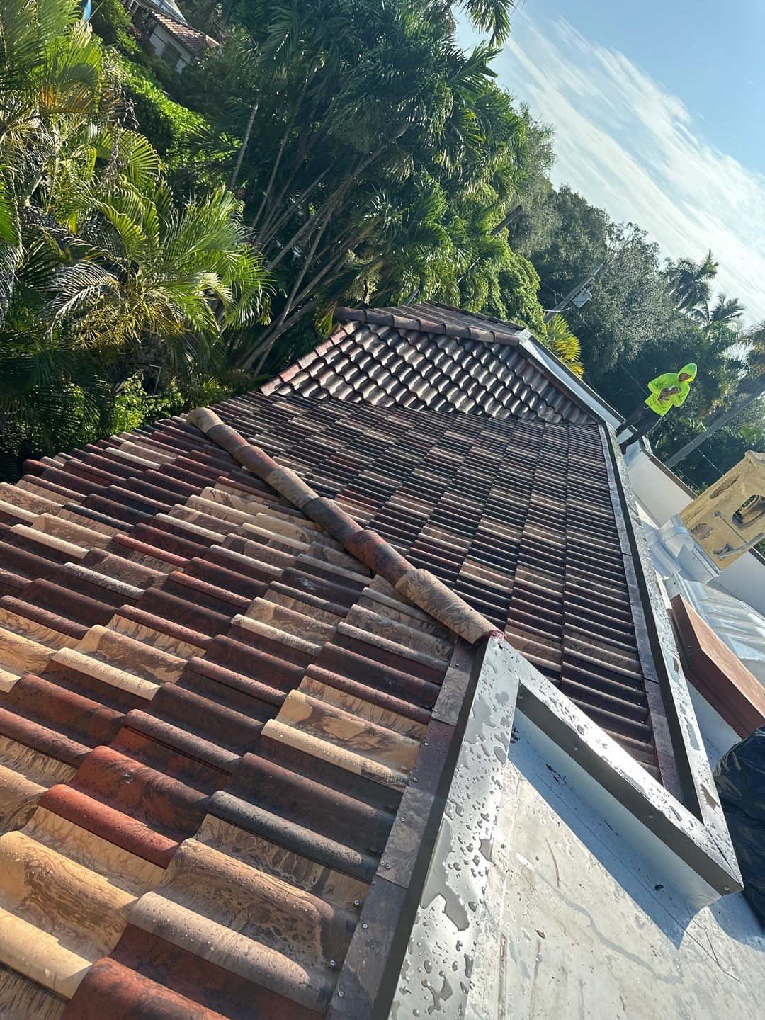 Residential Brava Spanish Tile Install in Coral Gables Miami Florida by International Roofing