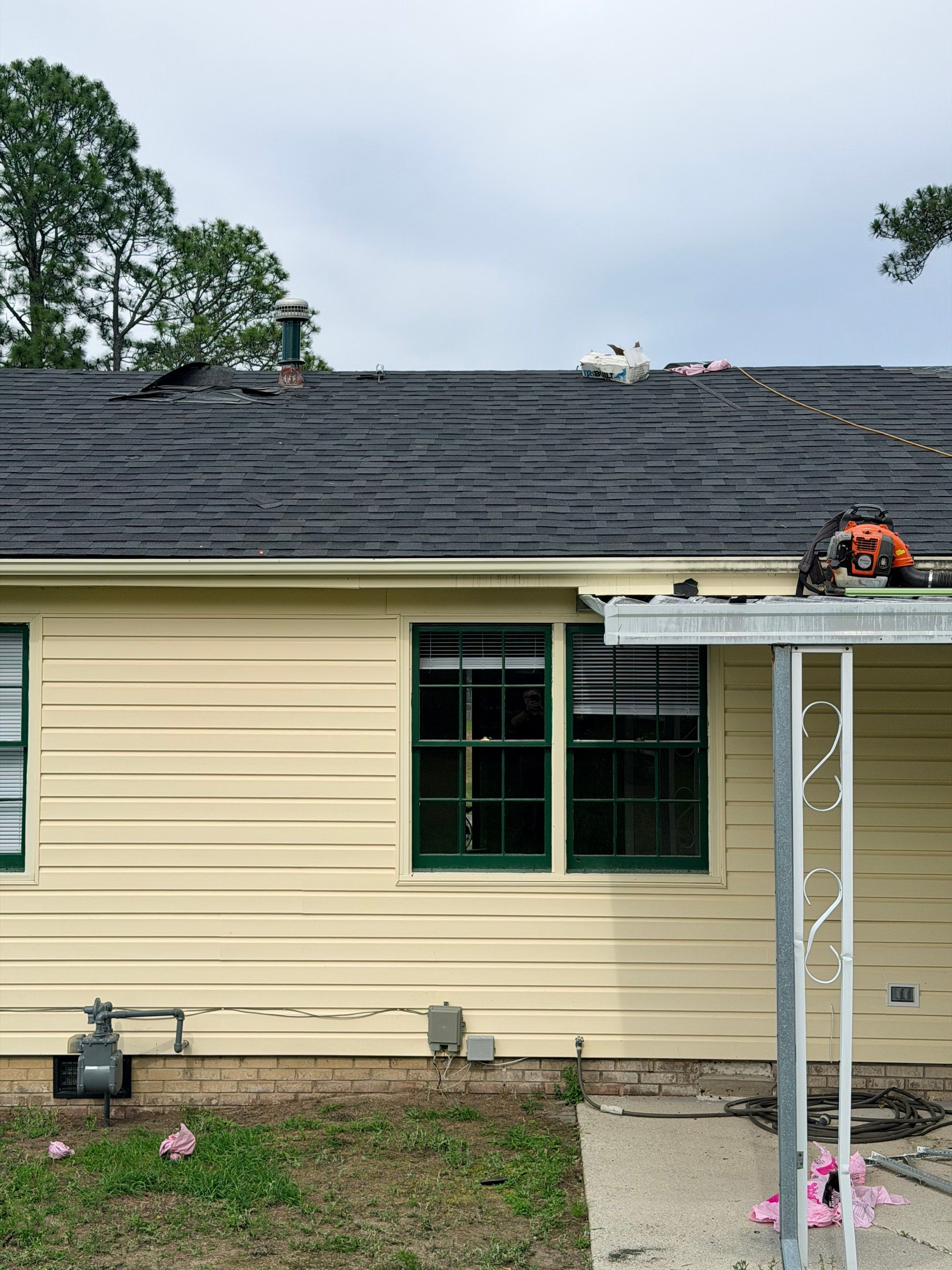 Roof Trusses Replaced- New Roof Installation by Karcher Roofing & Construction