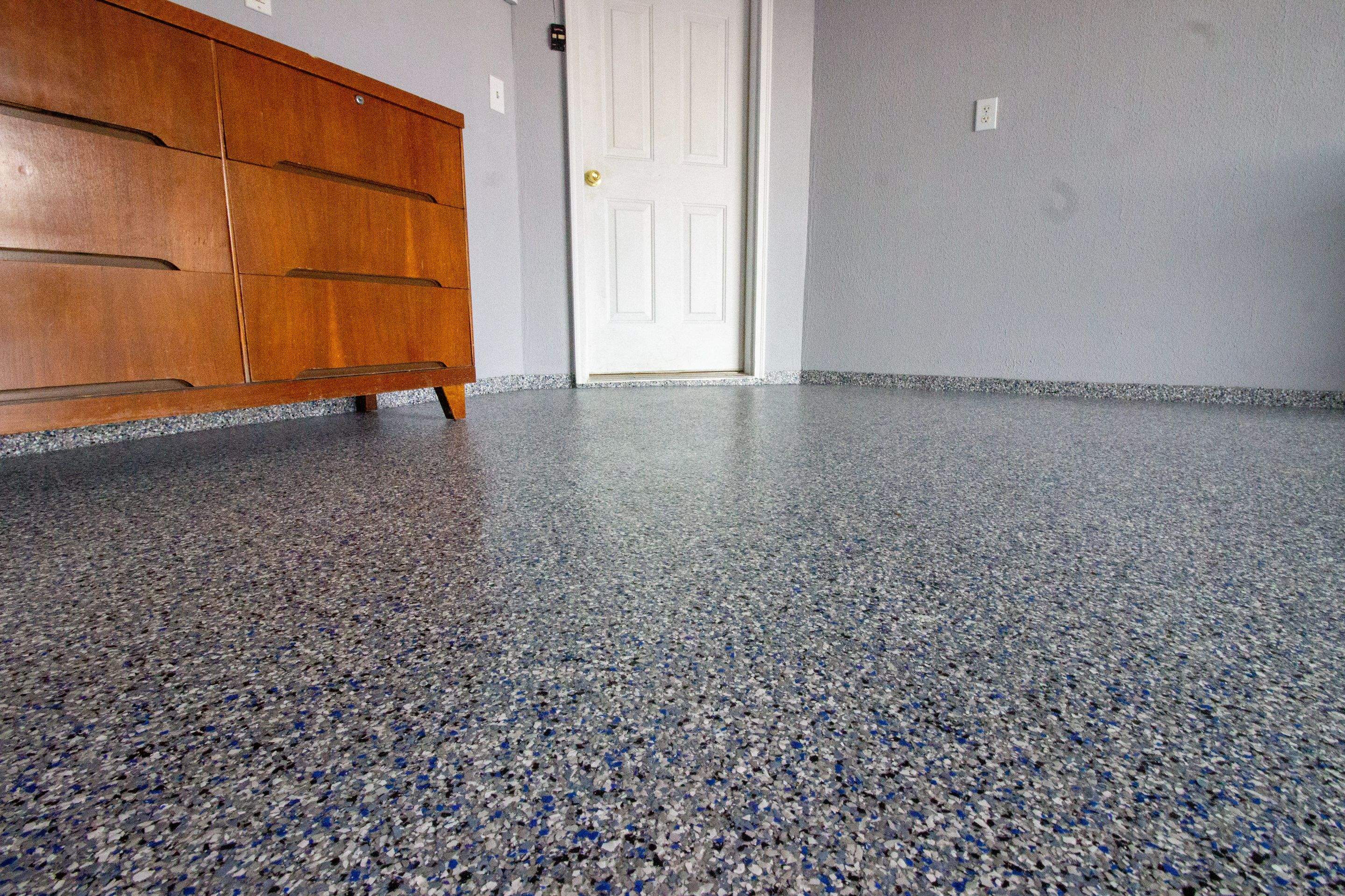 Garage Floor using Galaxy Blue by Your1DayFloor.com
