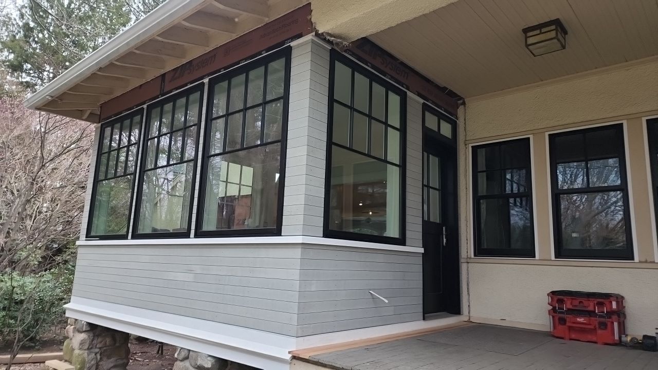 In progress: Exterior renovation in Wellesley MA by UBrothers Construction