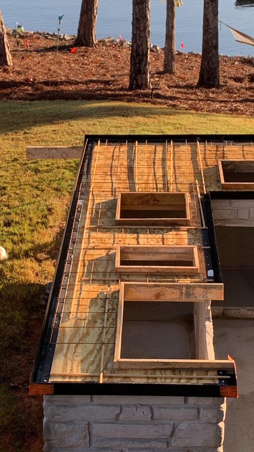 Outdoor Kitchen on Lake Keowee by Xtreme Concrete Services