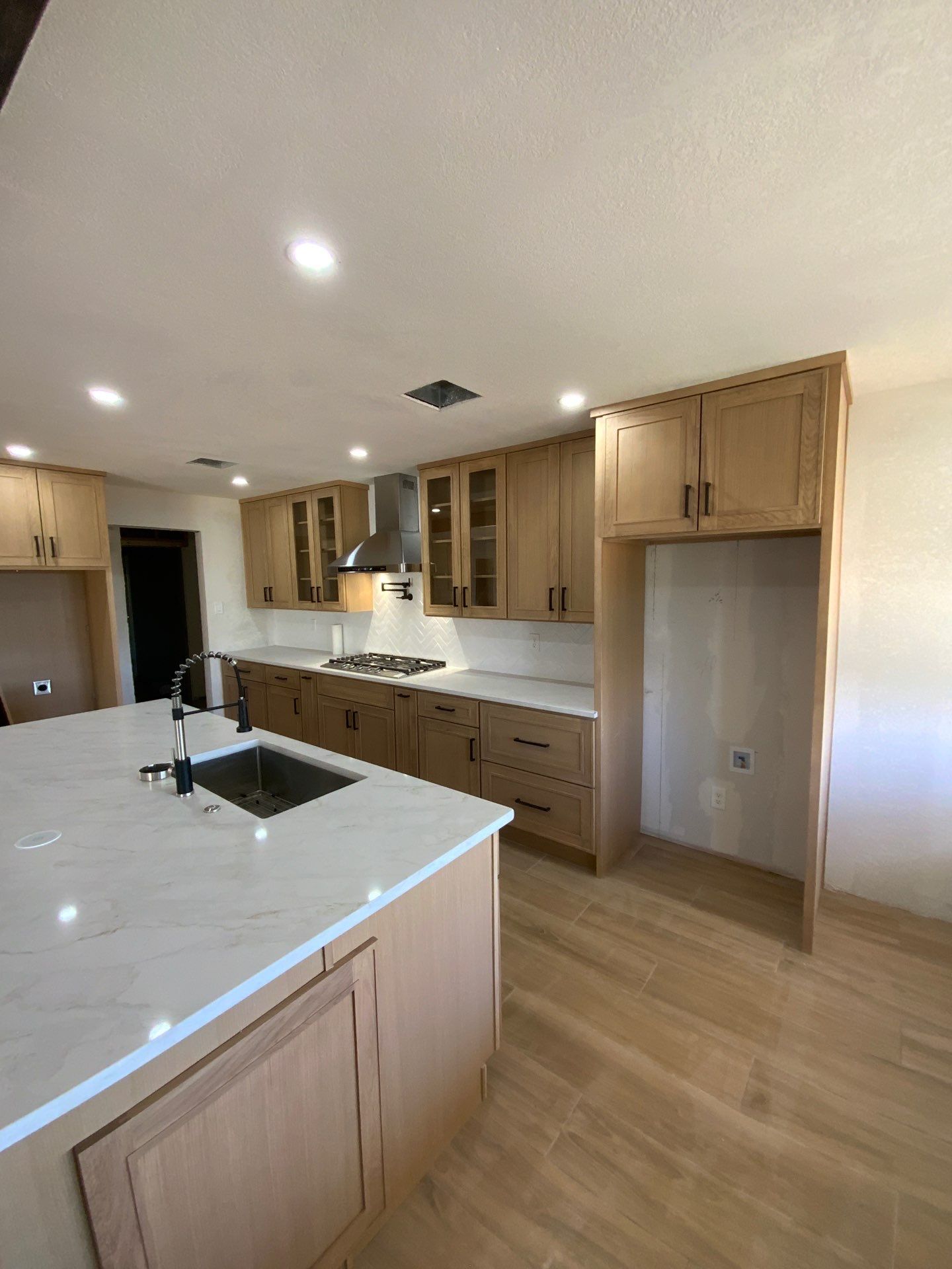 Modern Kitchen Remodel and Wood-Look Tile Installation in El Paso by SC Remodeling