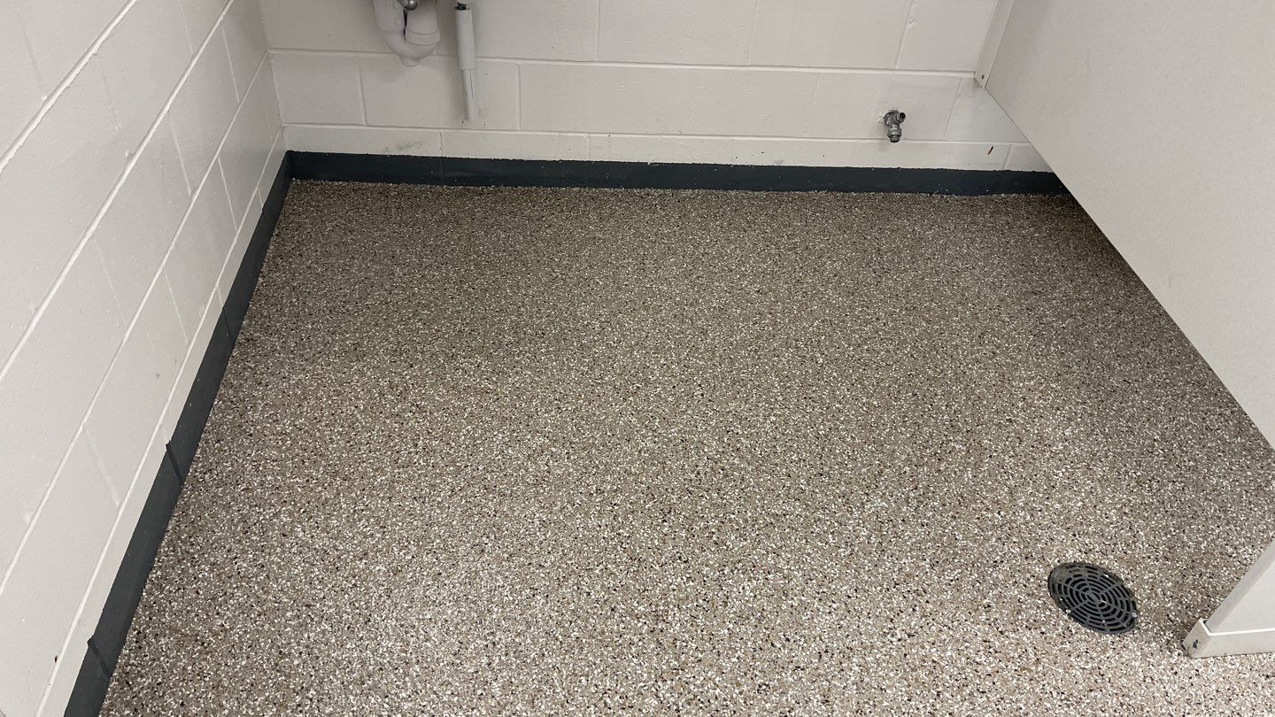 Park Restroom Floors using Pebble Beach by Your1DayFloor.com