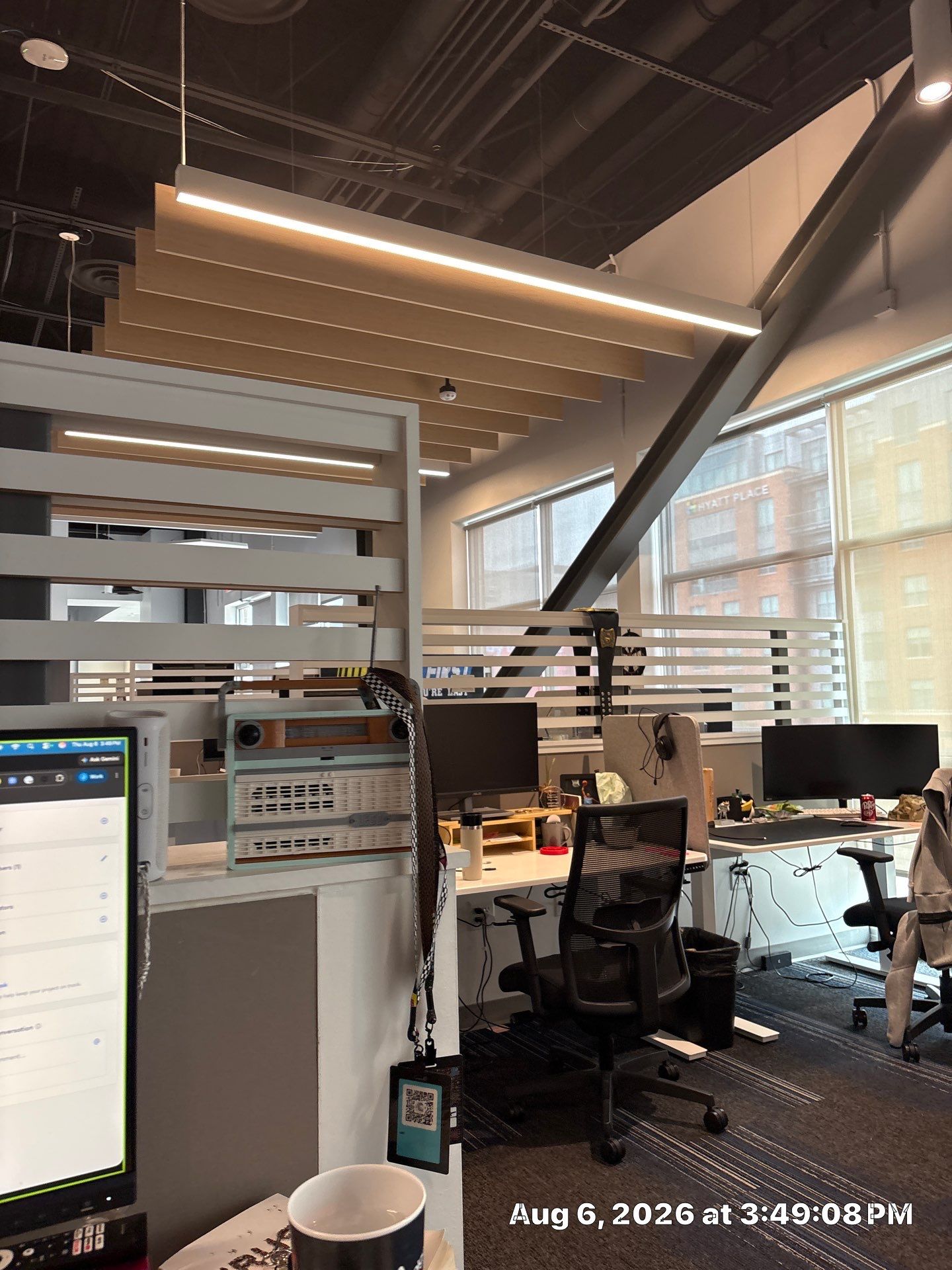 Modern Lincoln Office Build-Out Featuring Custom Slat Partitions by CompanyCam Sales Demo