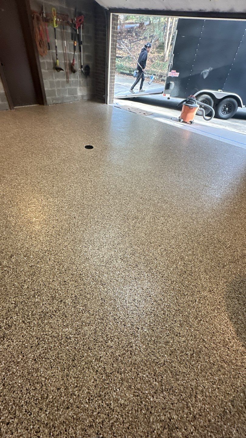 Creekbed Garage Project in Pittsburgh by Floors in a Day, Inc