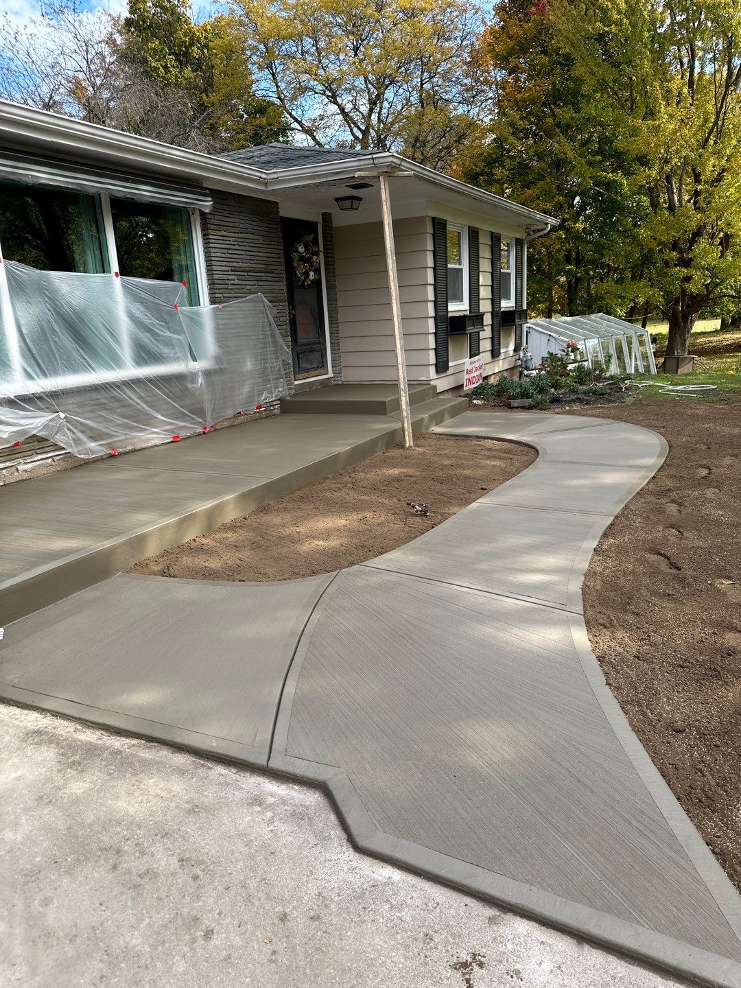 Broom Finish Porch and Walkway  by NG Masonry & Construction LLC
