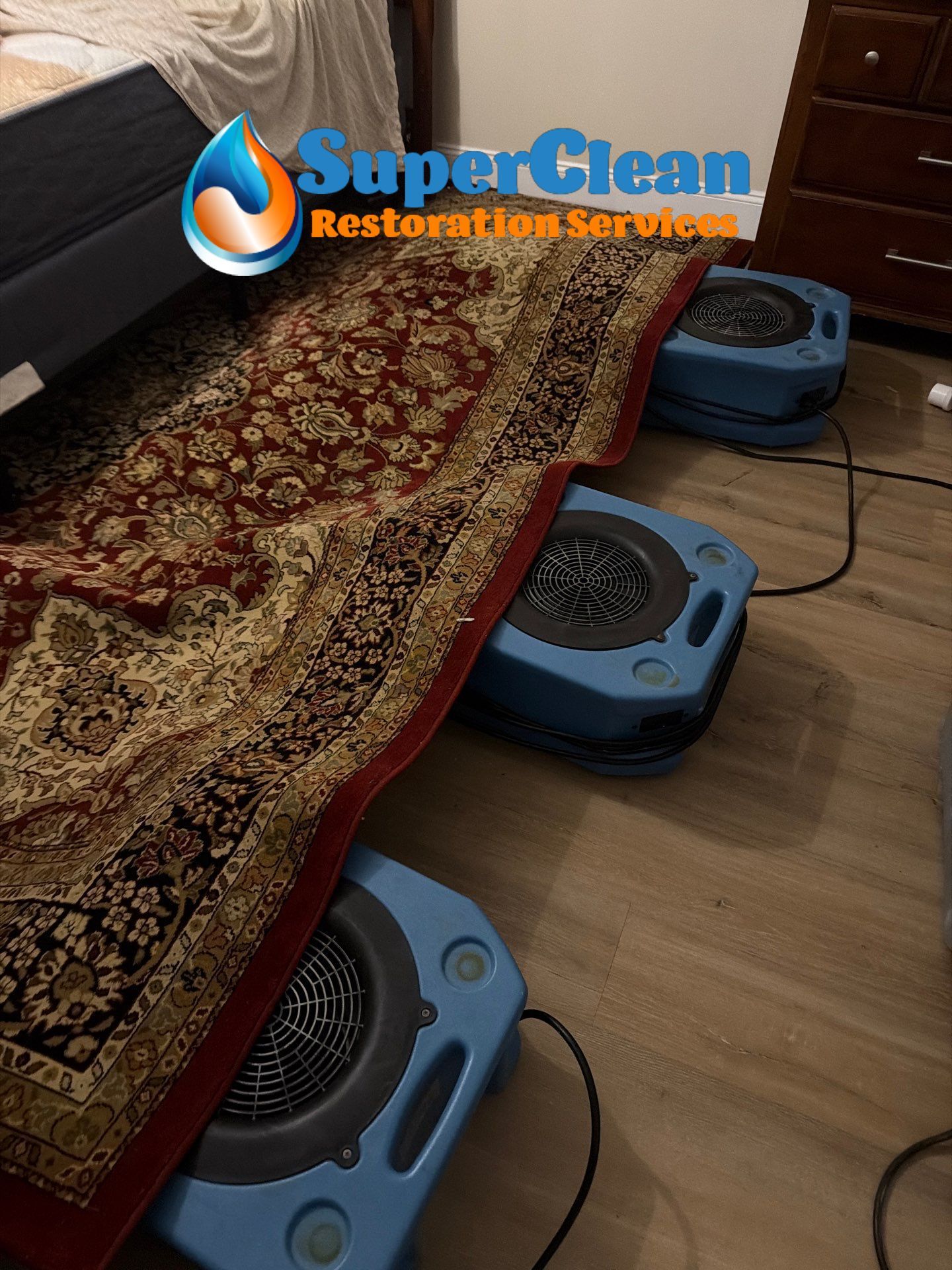 Water Damage Restoration and Floor Drying in Fort Lauderdale Unit by SuperClean