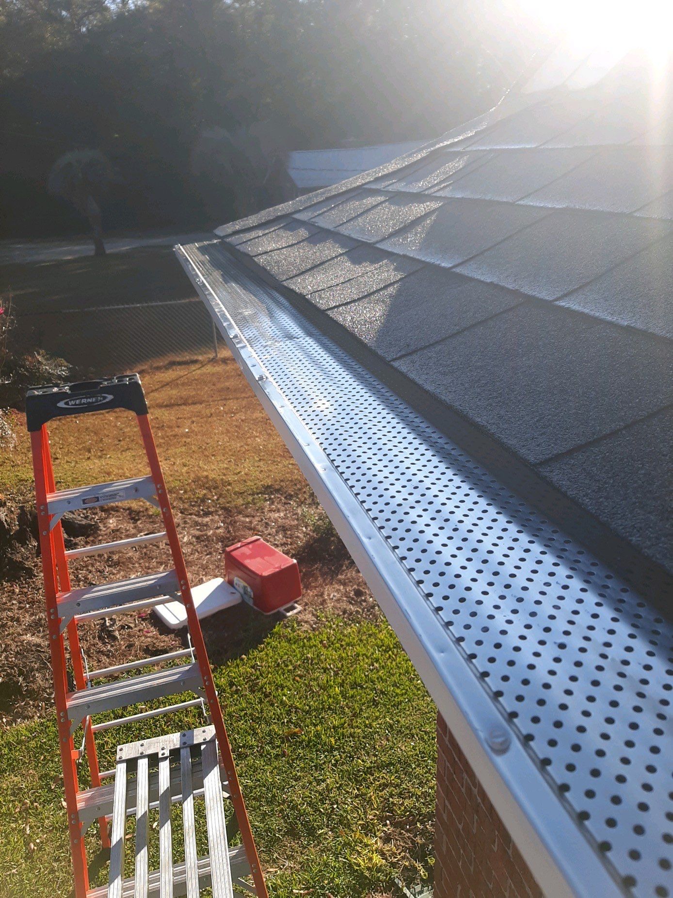 Gutter Installation using K-Style Seamless Gutters by Gutter Professors
