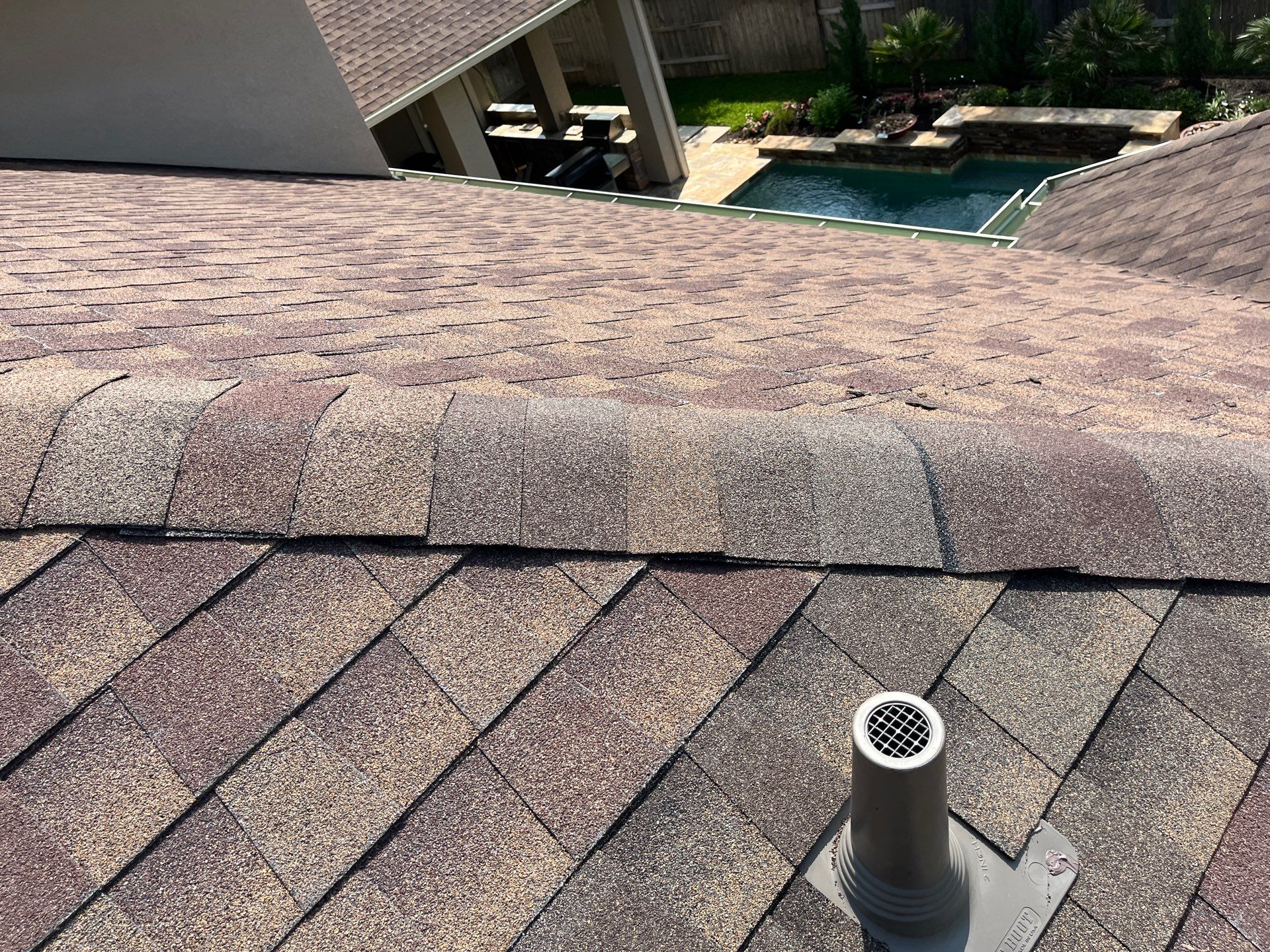 Hail Damage using Owen's Corning Duration (Lifetime) Shingles by Roof Repair Company